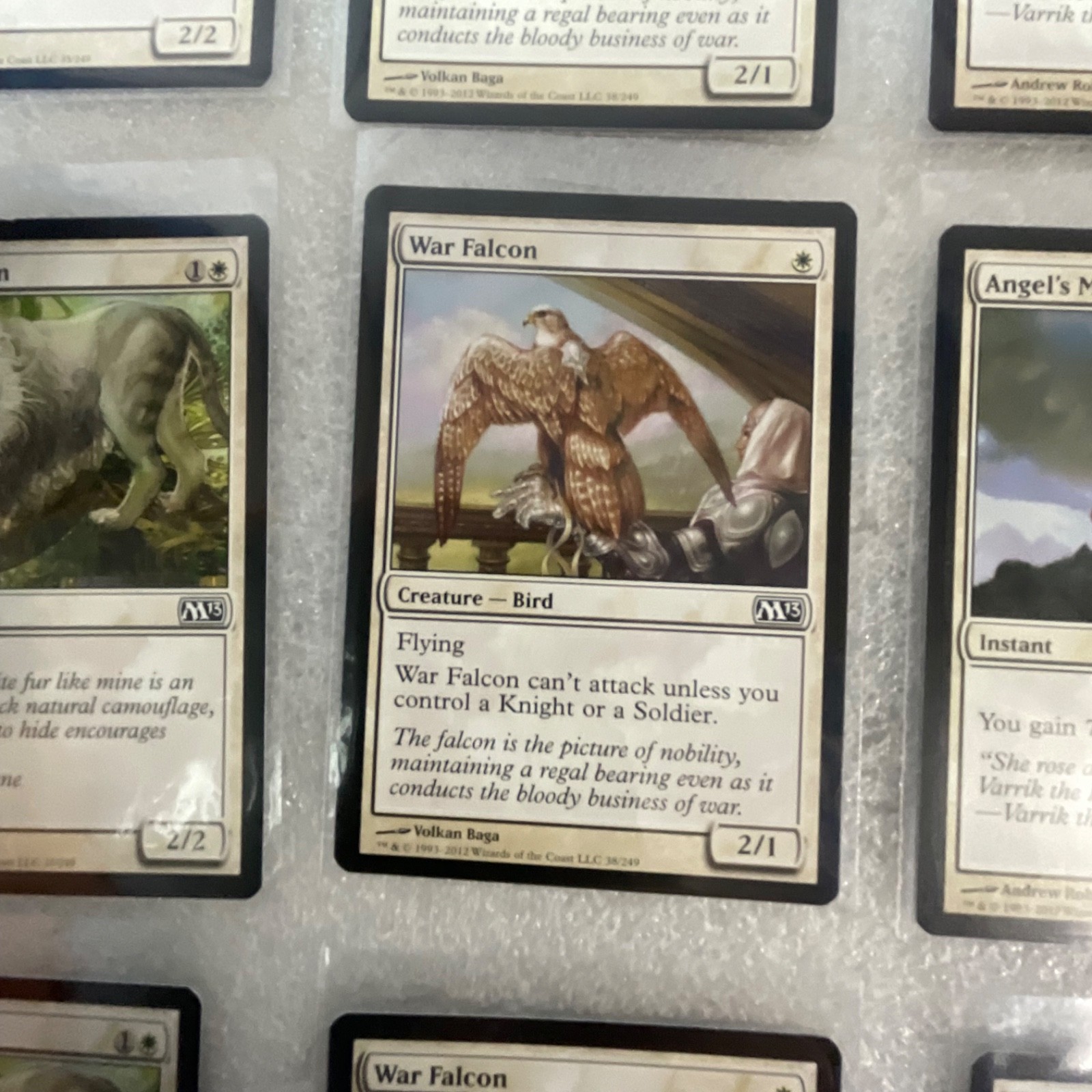 Magic the Gathering Lot of 20 White M13 Glorious Charge War Falcon - Image 15