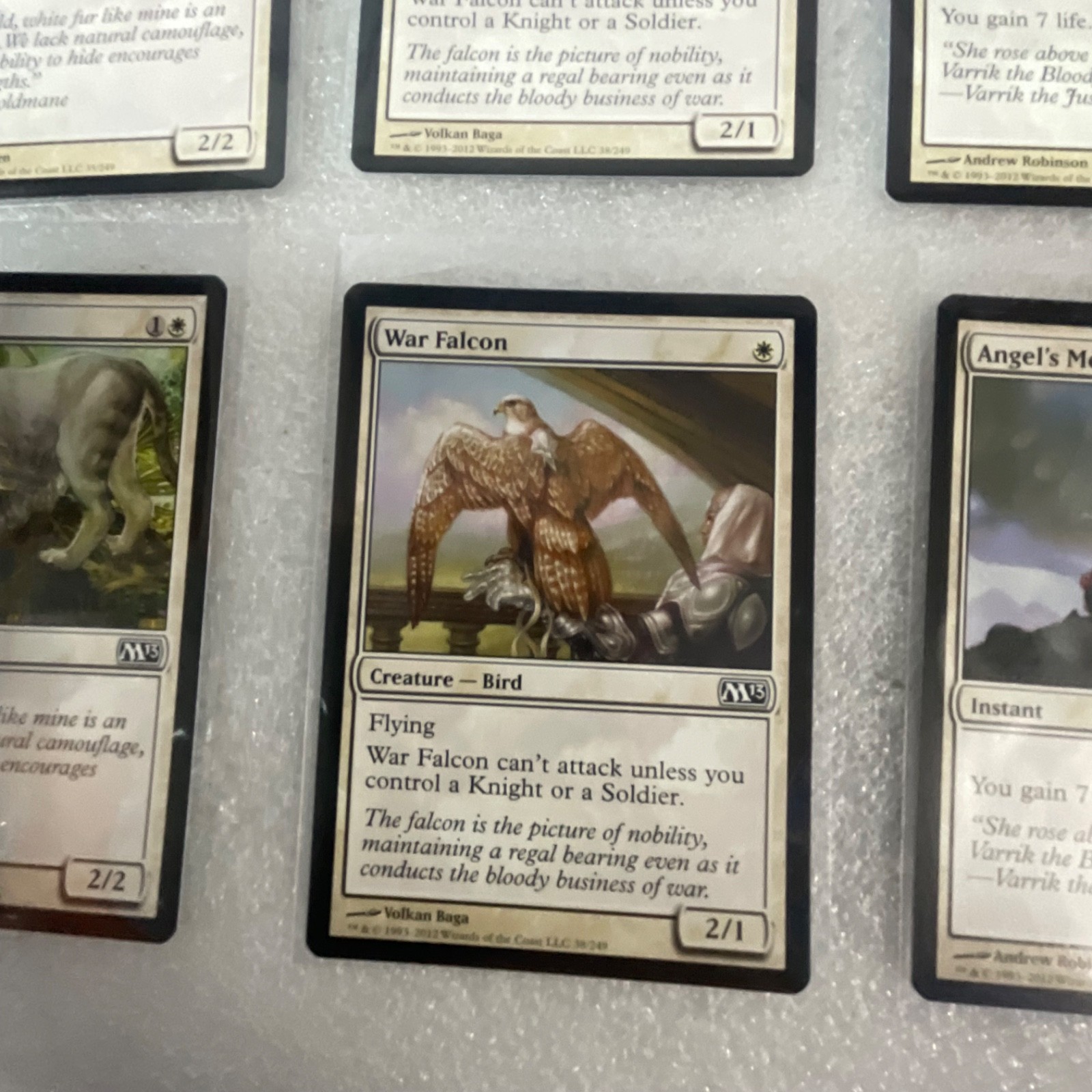 Magic the Gathering Lot of 20 White M13 Glorious Charge War Falcon - Image 14