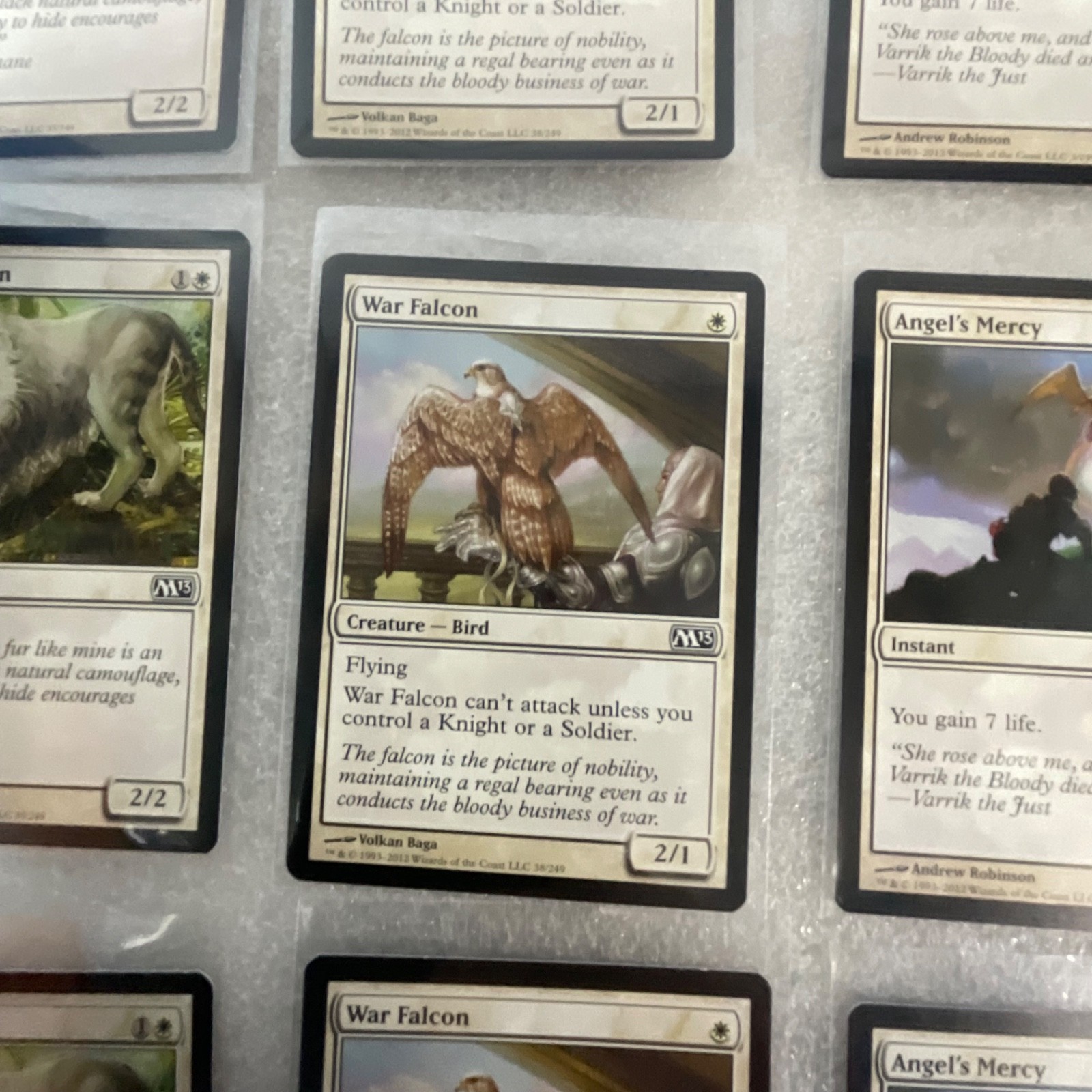 Magic the Gathering Lot of 20 White M13 Glorious Charge War Falcon - Image 16