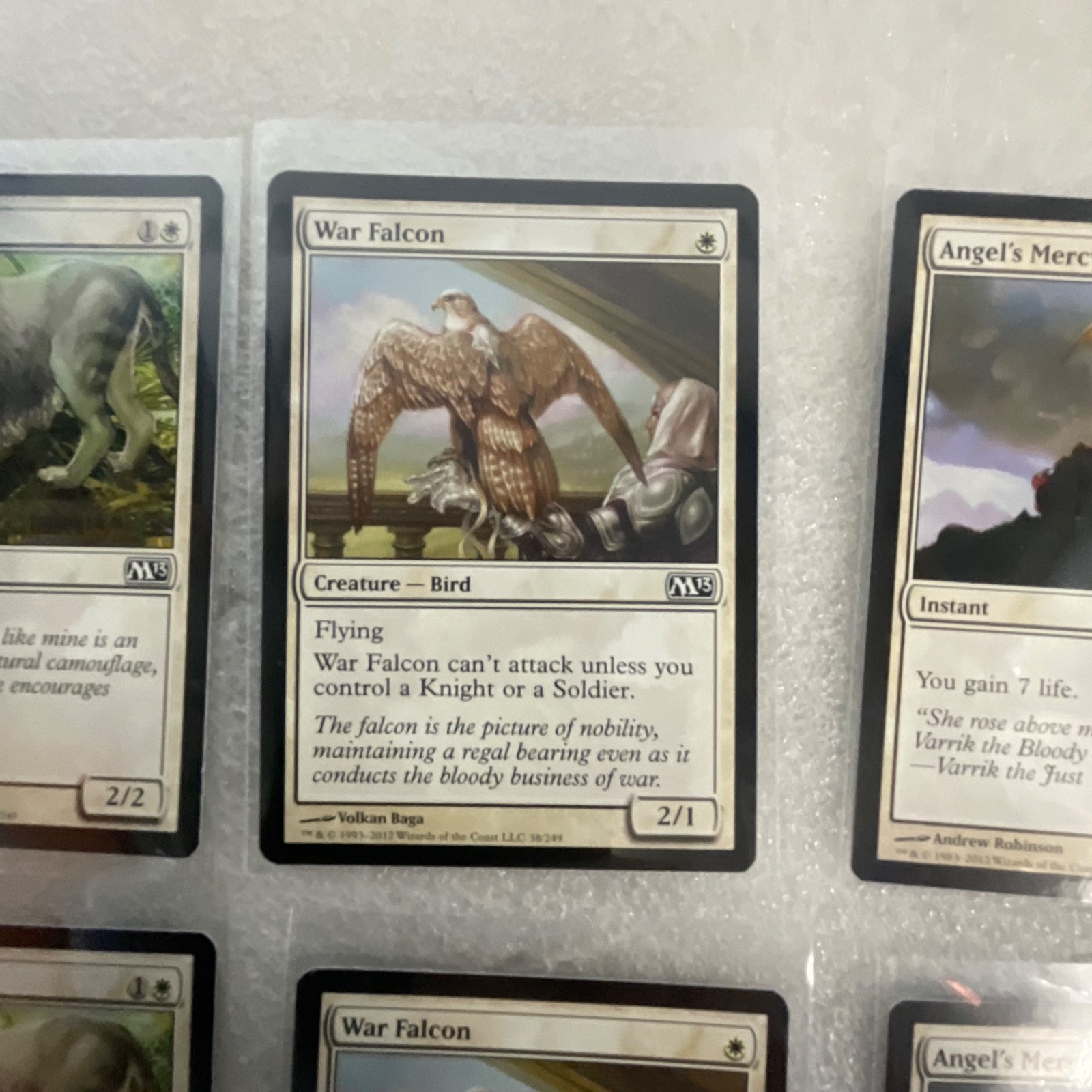 Magic the Gathering Lot of 20 White M13 Glorious Charge War Falcon - Image 17