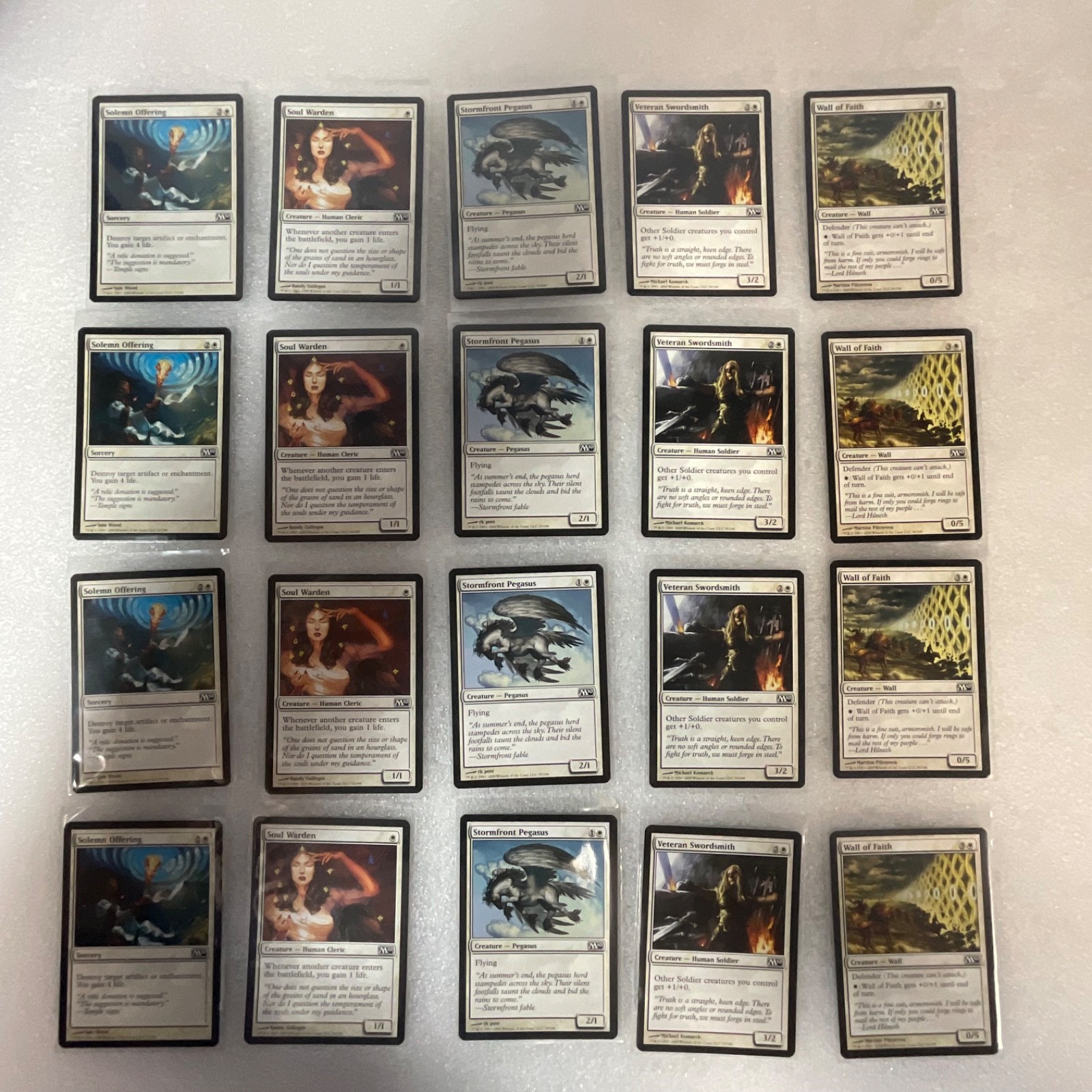 Magic the Gathering Lot of 20 White M13 Soul Warden Stormfront Pegasus - Image 1