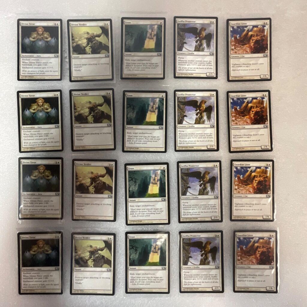 Magic the Gathering Lot of 20 White M13 Divine Verdict Erase - Image 1