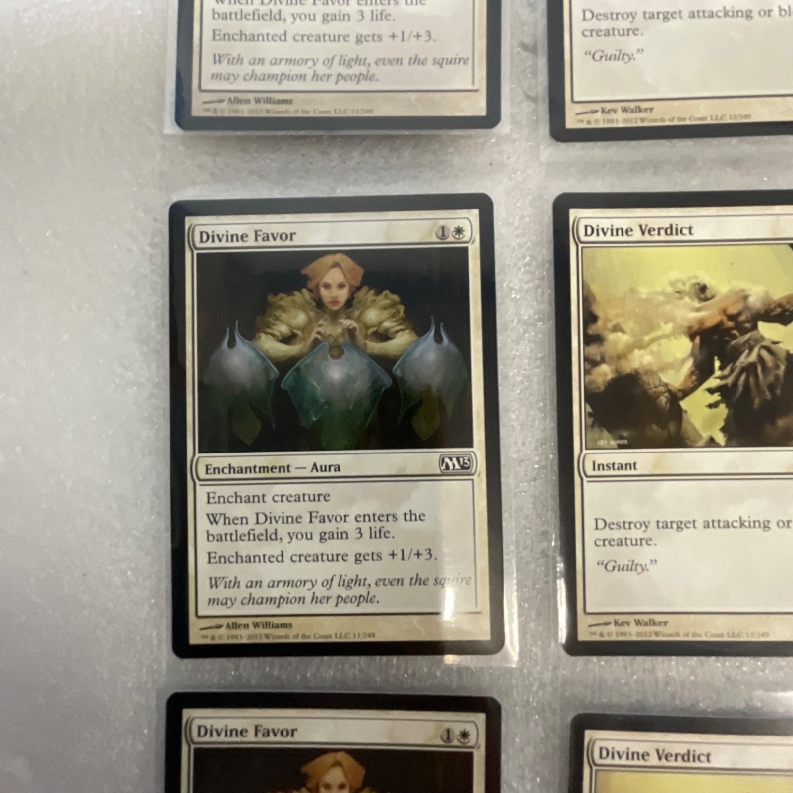 Magic the Gathering Lot of 20 White M13 Divine Verdict Erase - Image 3