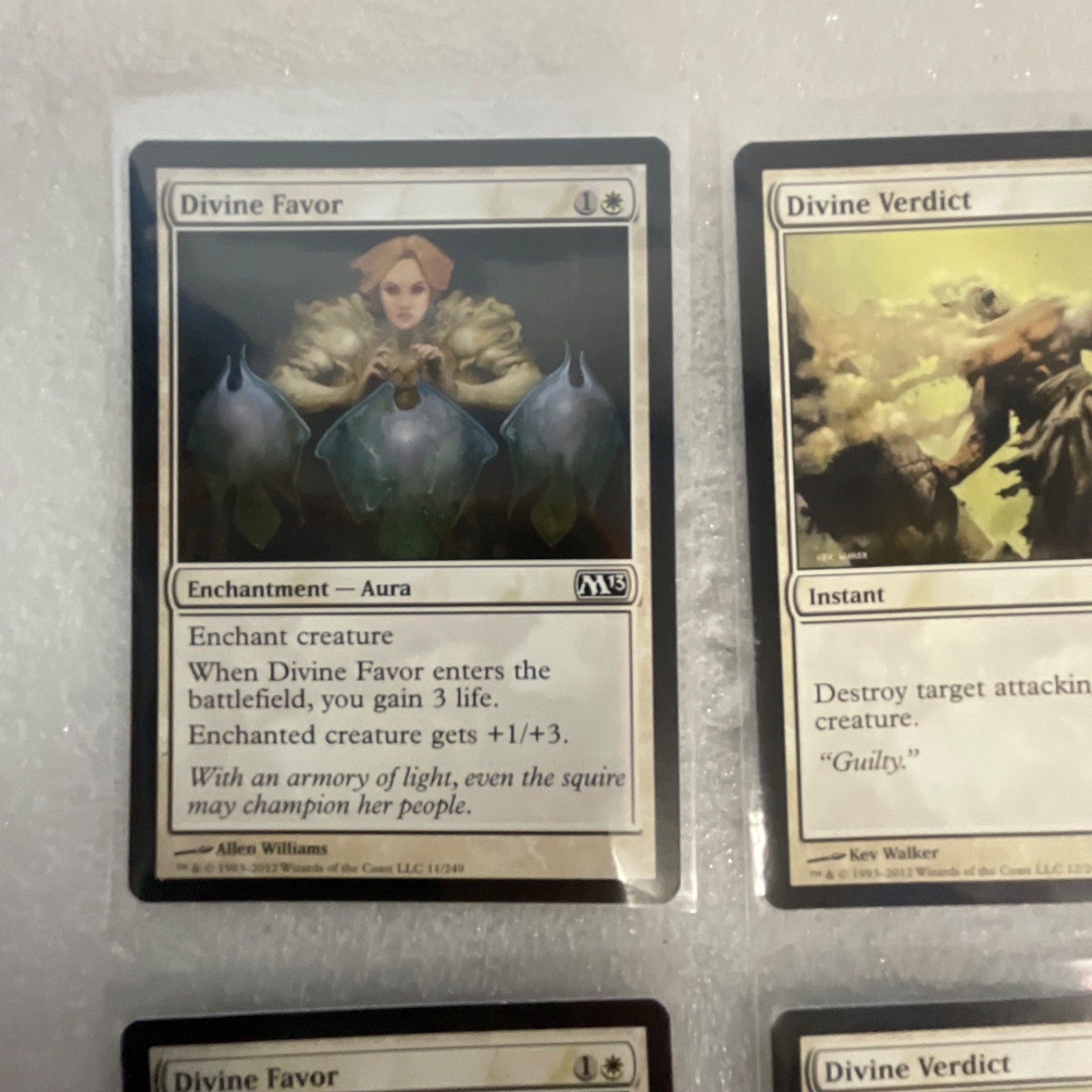 Magic the Gathering Lot of 20 White M13 Divine Verdict Erase - Image 2