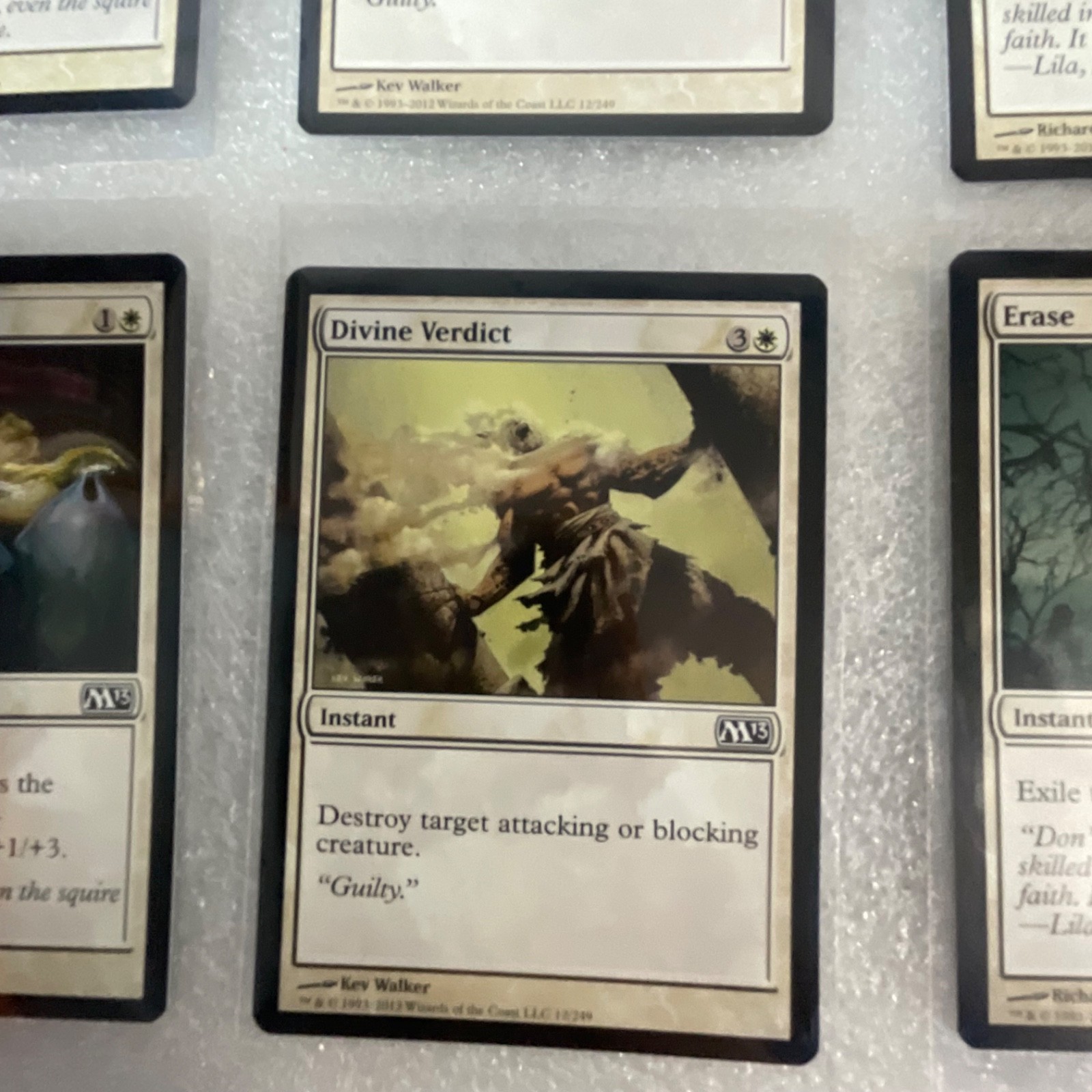 Magic the Gathering Lot of 20 White M13 Divine Verdict Erase - Image 6