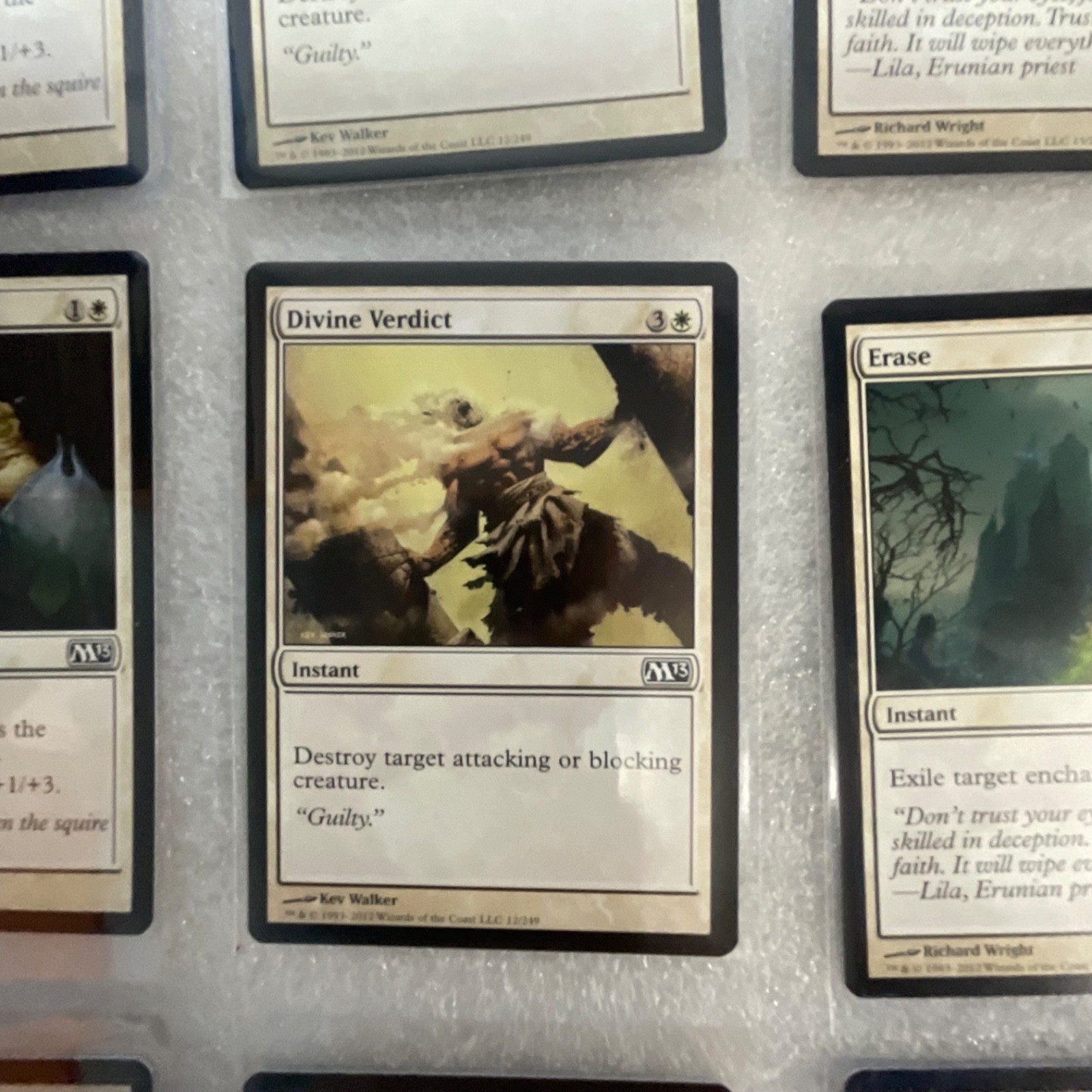 Magic the Gathering Lot of 20 White M13 Divine Verdict Erase - Image 7