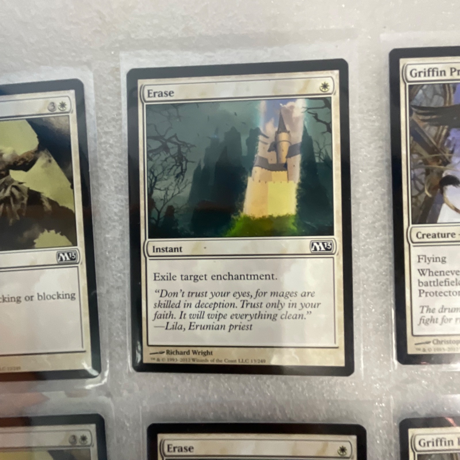 Magic the Gathering Lot of 20 White M13 Divine Verdict Erase - Image 10