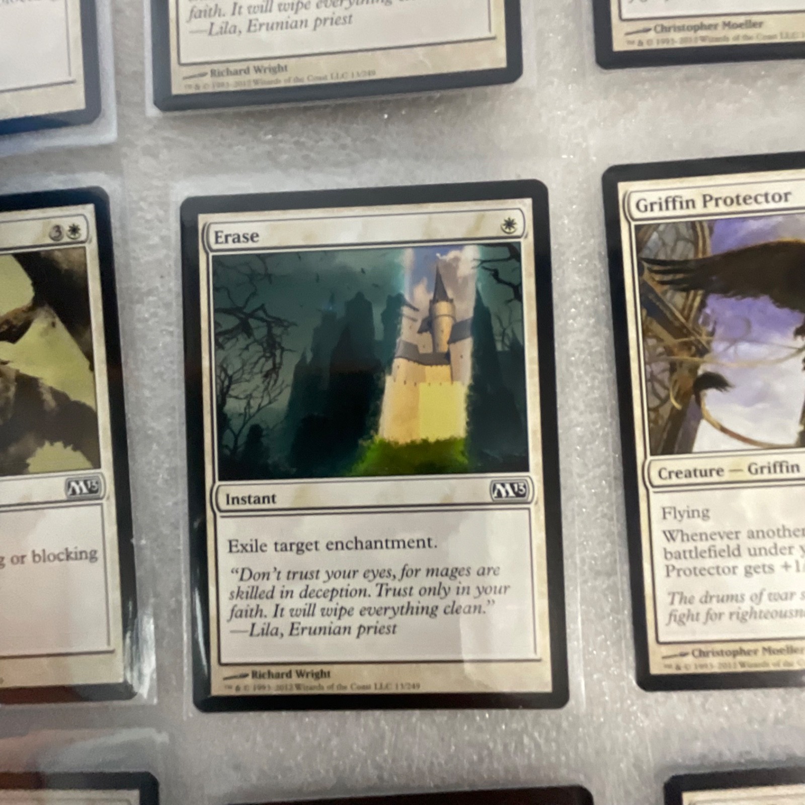 Magic the Gathering Lot of 20 White M13 Divine Verdict Erase - Image 11