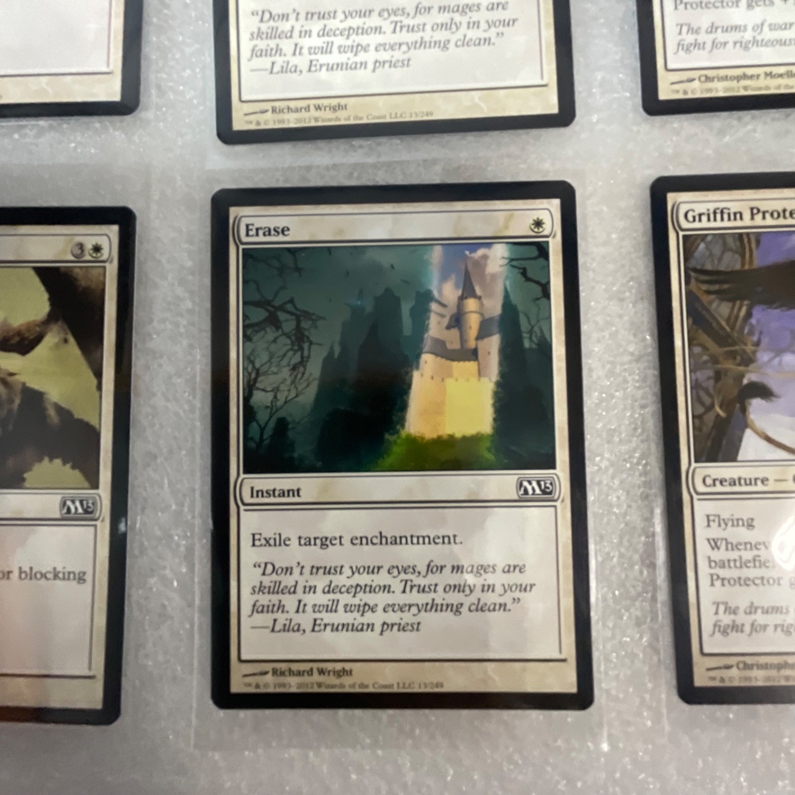Magic the Gathering Lot of 20 White M13 Divine Verdict Erase - Image 13