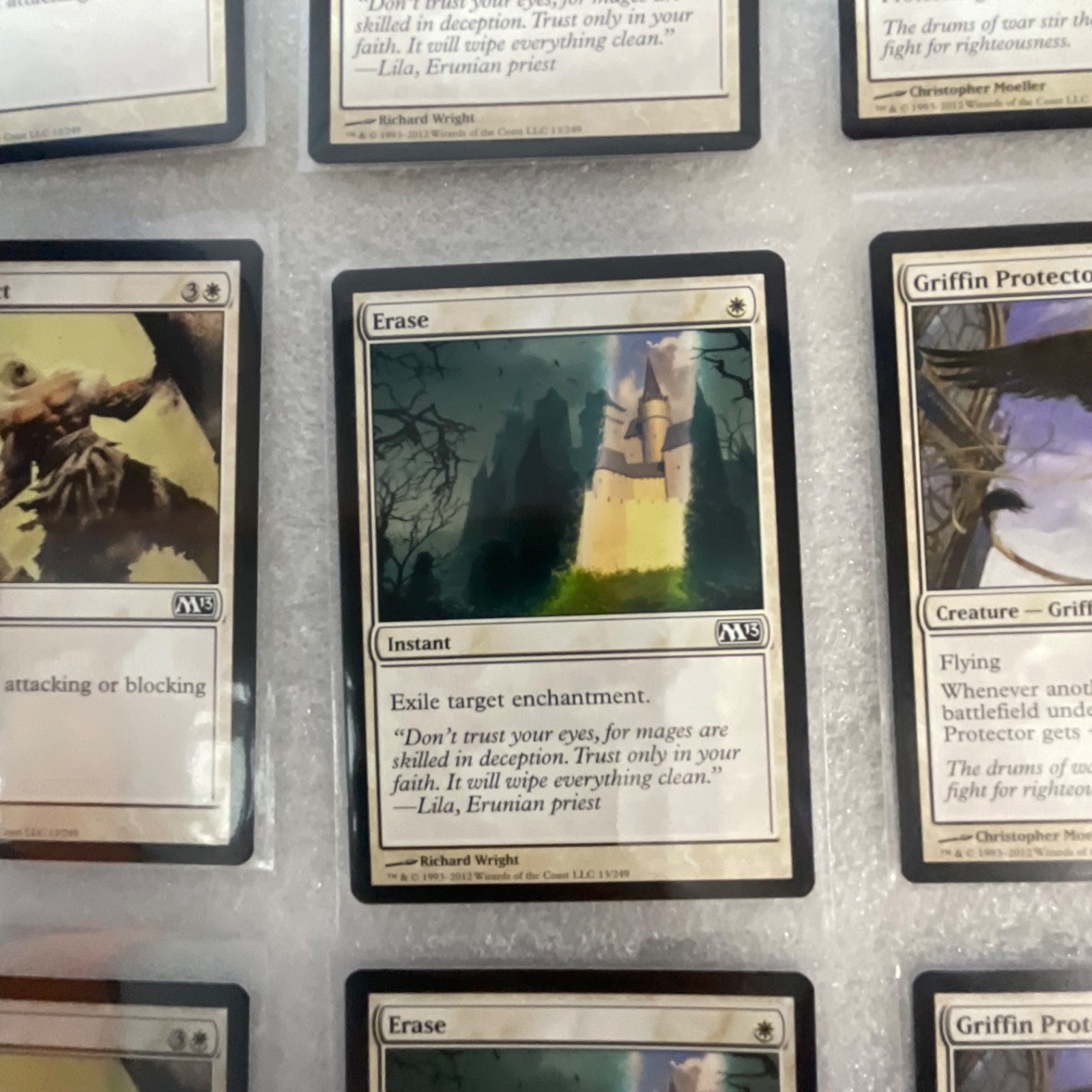 Magic the Gathering Lot of 20 White M13 Divine Verdict Erase - Image 12