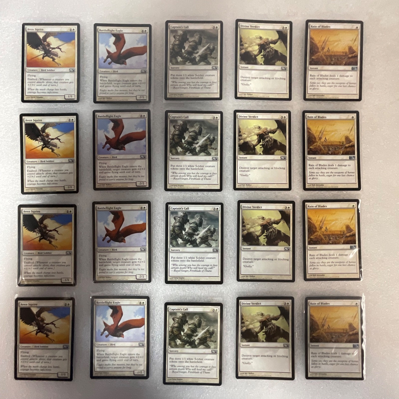 Magic the Gathering Lot of 20 White M13 Divine Verdict Captain's Call - Image 1