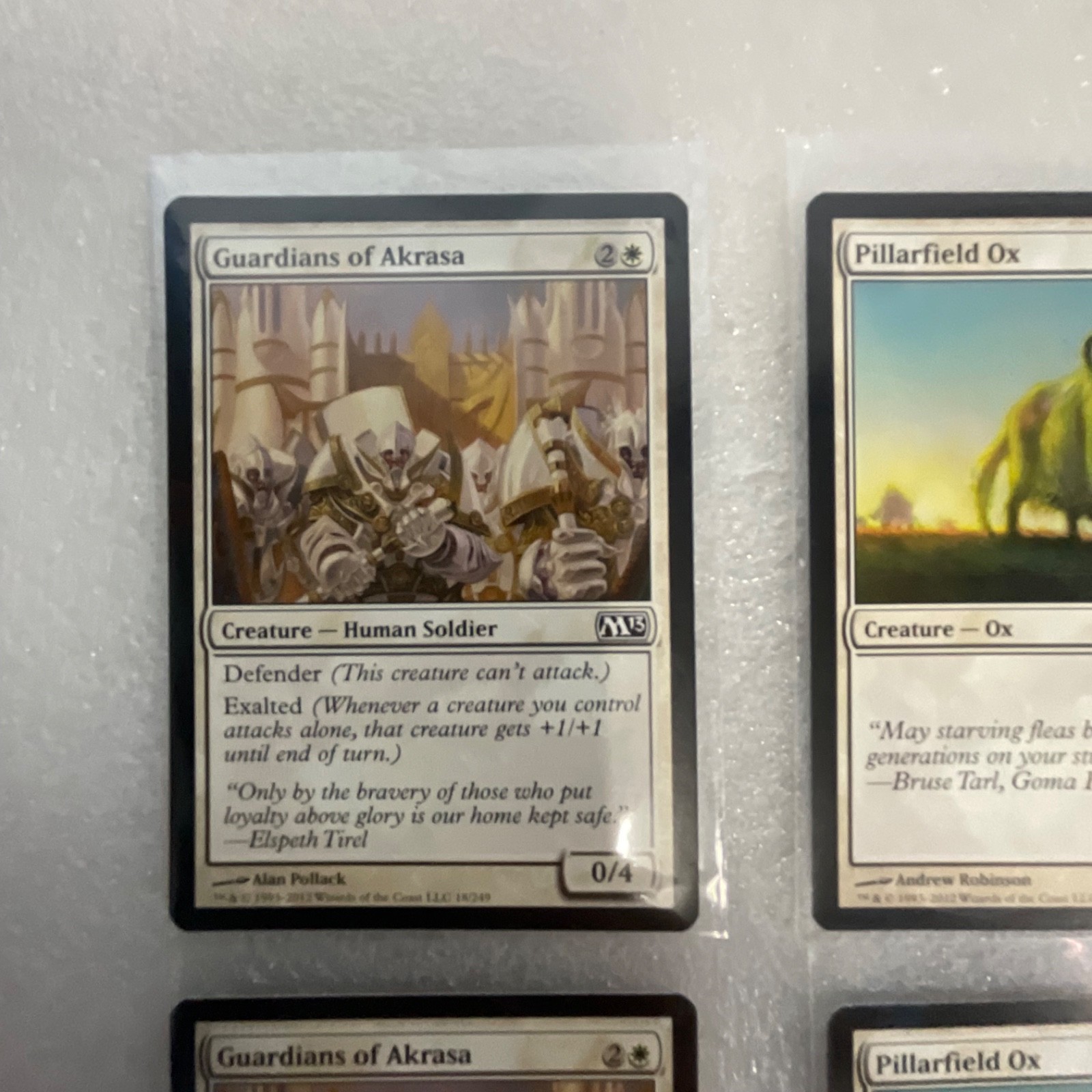Magic the Gathering Lot of 20 White M13 Show of Valor Safe Passage - Image 2