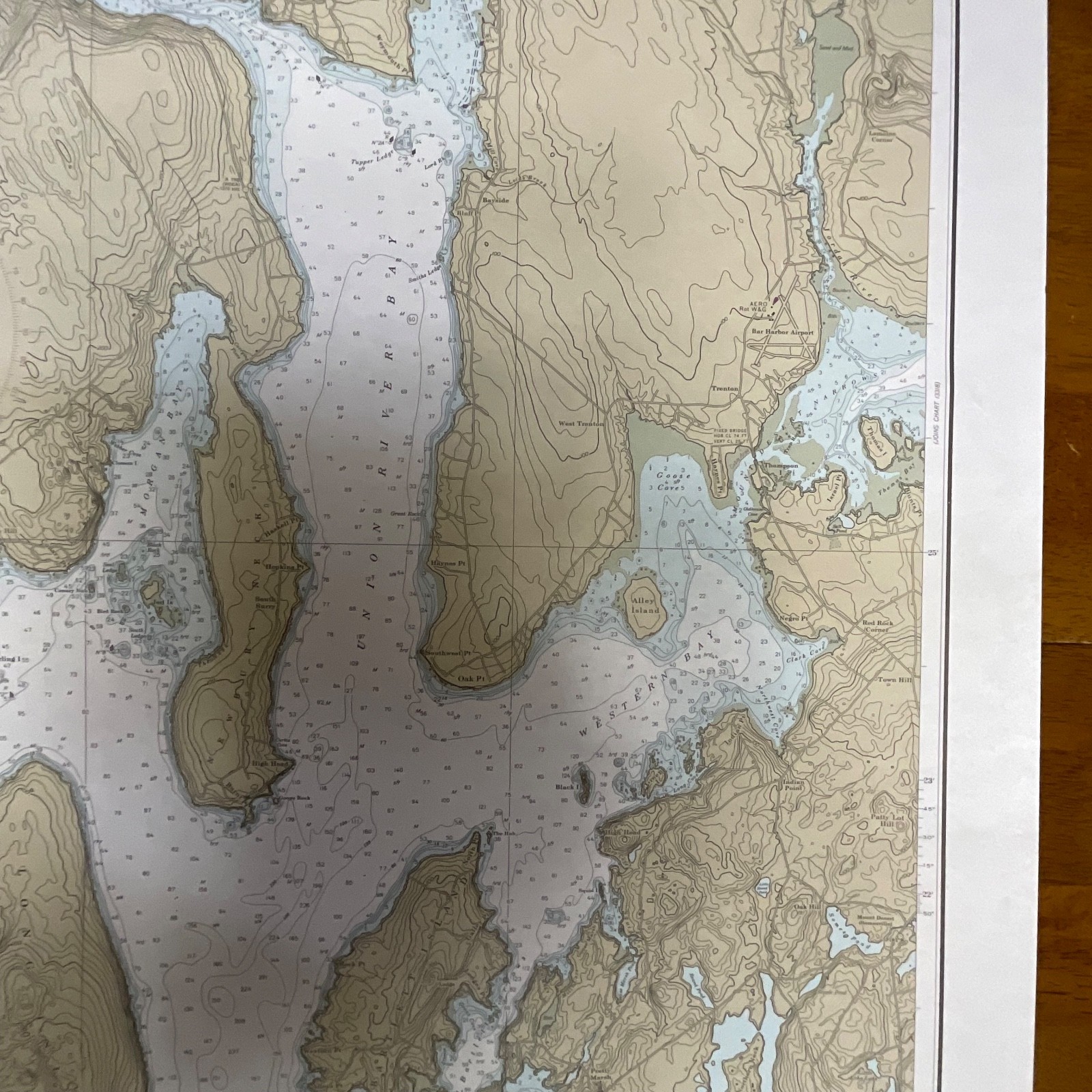1985 NOAA Blue Hill Bay Maine Nautical Chart 44in x 33in Map 13316 - Image 6