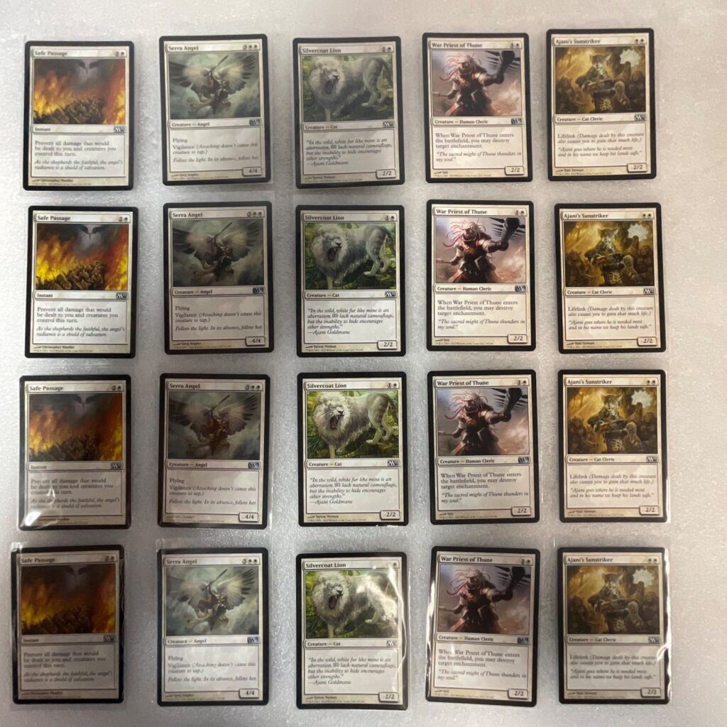 Magic the Gathering Lot of 20 White M13 Serra Angel Ajani’s Sunstriker - Image 1