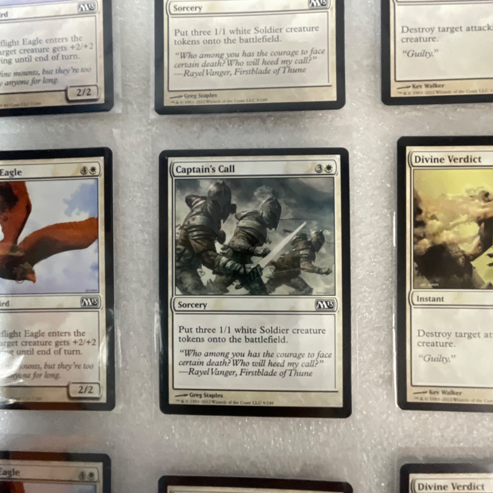 Magic the Gathering Lot of 20 White M13 Divine Verdict Captain's Call - Image 12