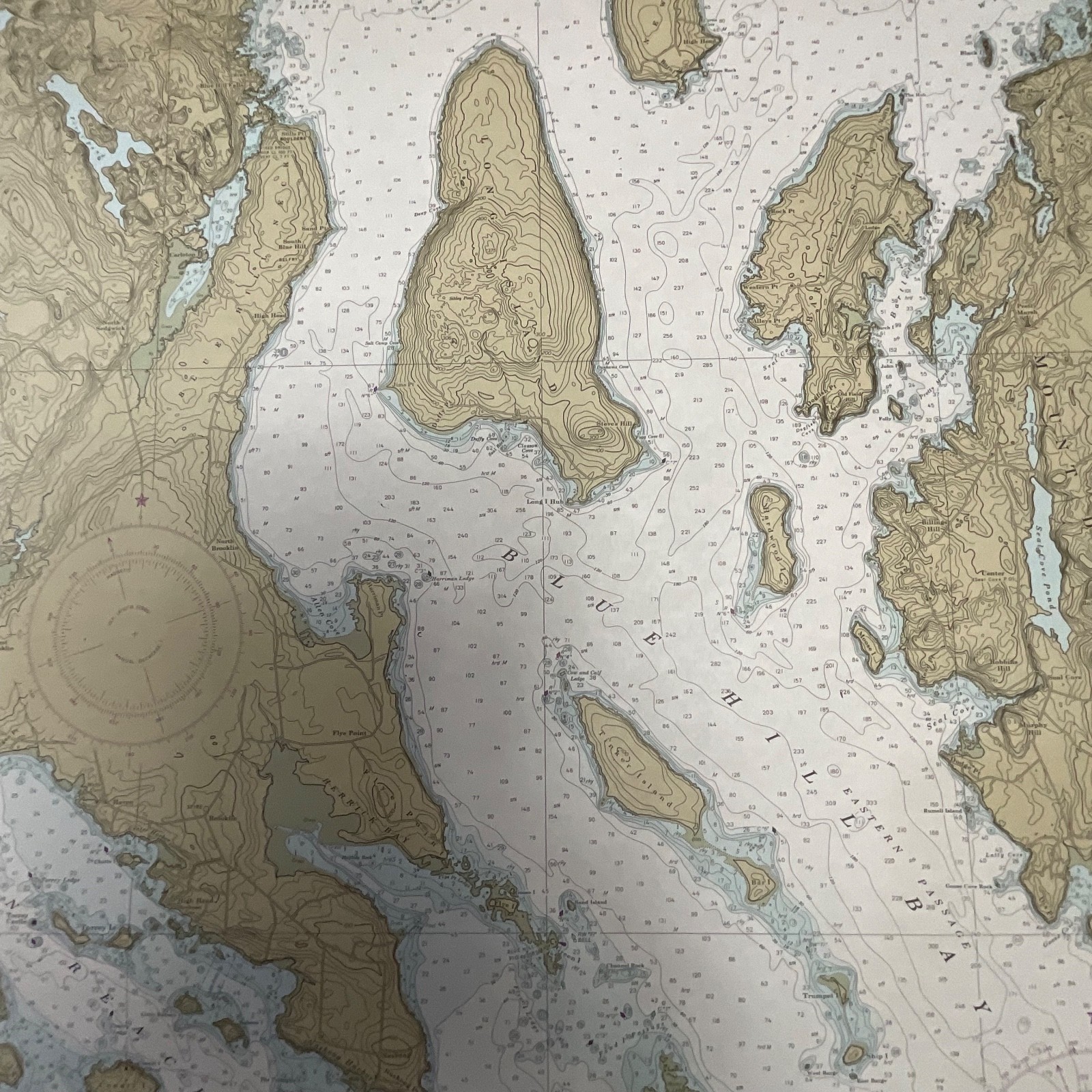 1985 NOAA Blue Hill Bay Maine Nautical Chart 44in x 33in Map 13316 - Image 10