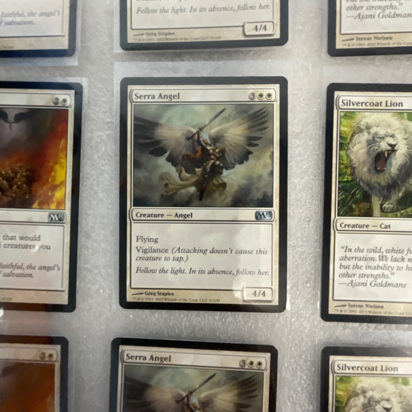 Magic the Gathering Lot of 20 White M13 Serra Angel Ajani’s Sunstriker - Image 8