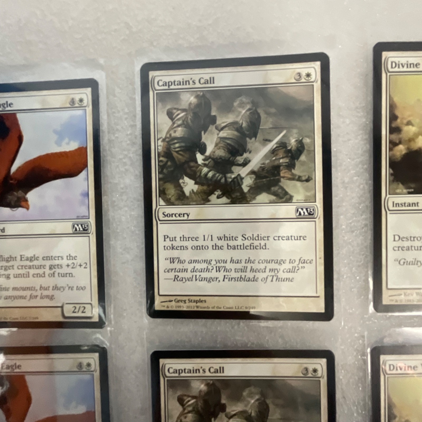 Magic the Gathering Lot of 20 White M13 Divine Verdict Captain's Call - Image 10
