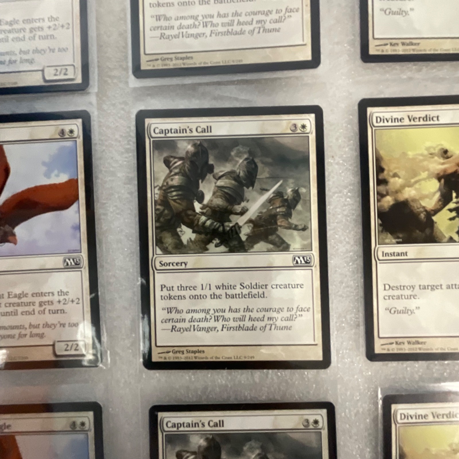 Magic the Gathering Lot of 20 White M13 Divine Verdict Captain's Call - Image 11