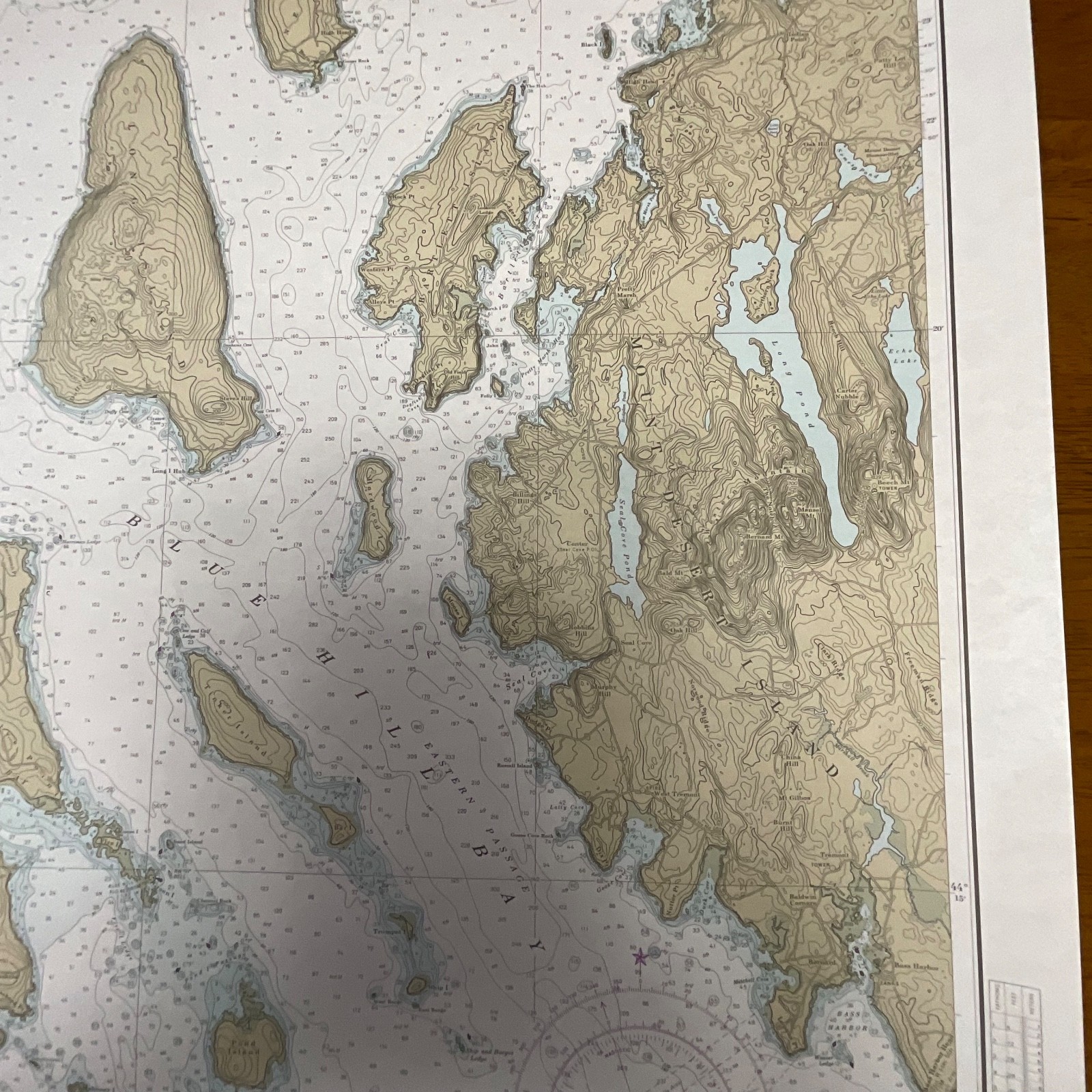 1985 NOAA Blue Hill Bay Maine Nautical Chart 44in x 33in Map 13316 - Image 11