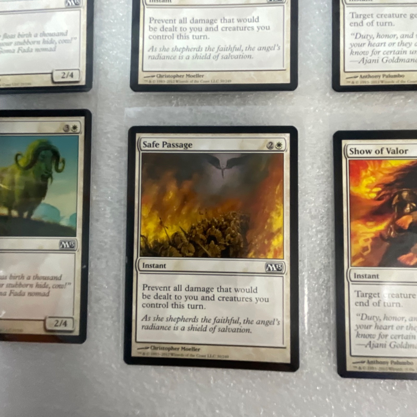 Magic the Gathering Lot of 20 White M13 Show of Valor Safe Passage - Image 13