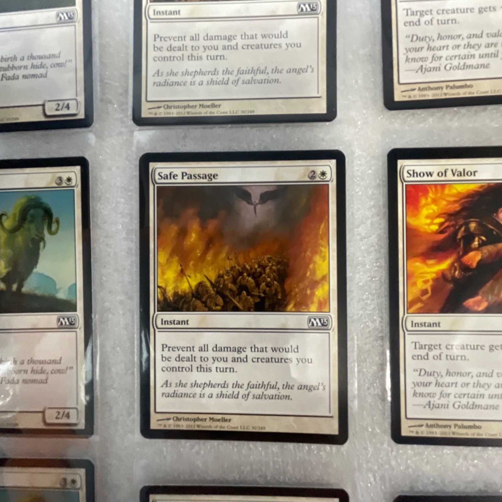 Magic the Gathering Lot of 20 White M13 Show of Valor Safe Passage - Image 12