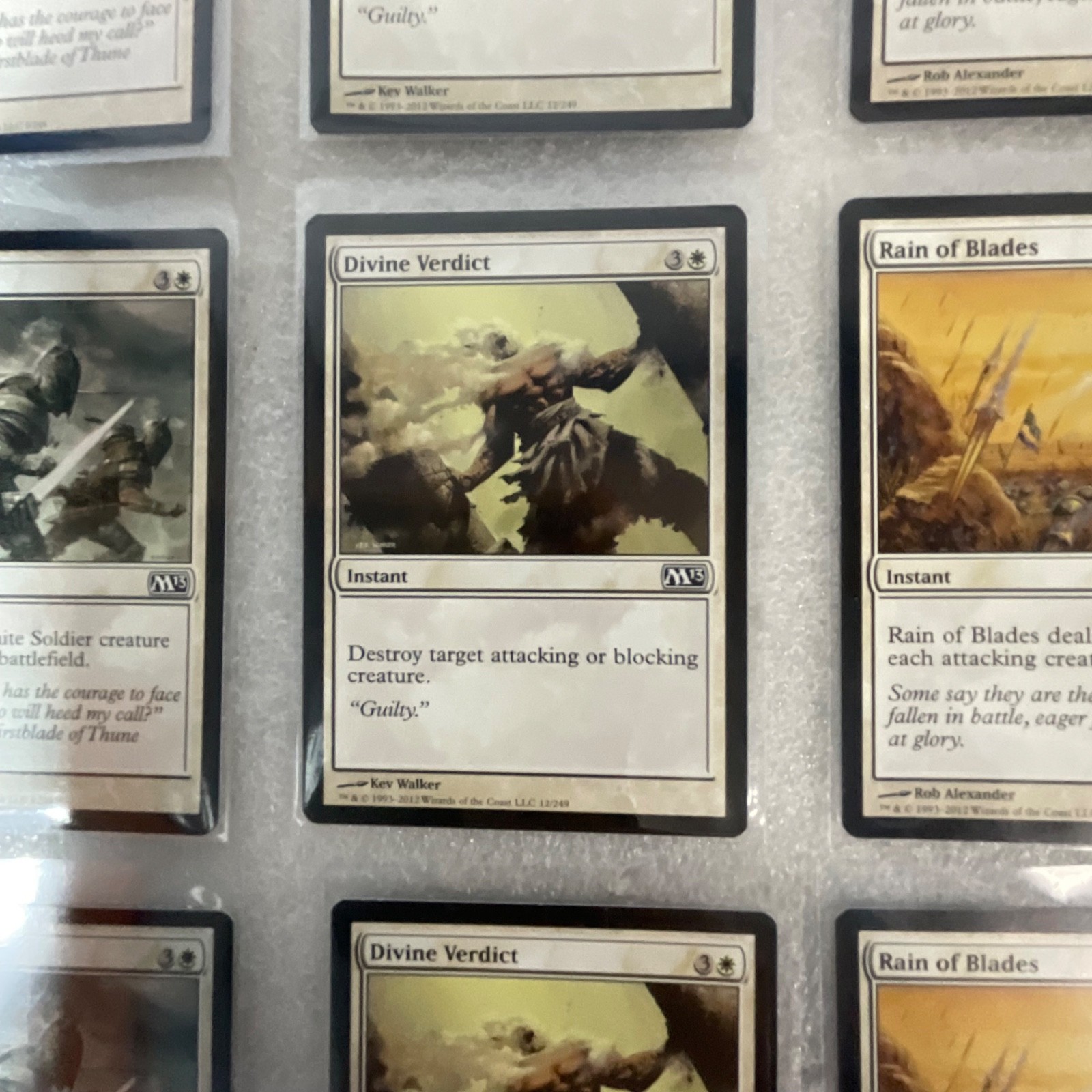Magic the Gathering Lot of 20 White M13 Divine Verdict Captain's Call - Image 16