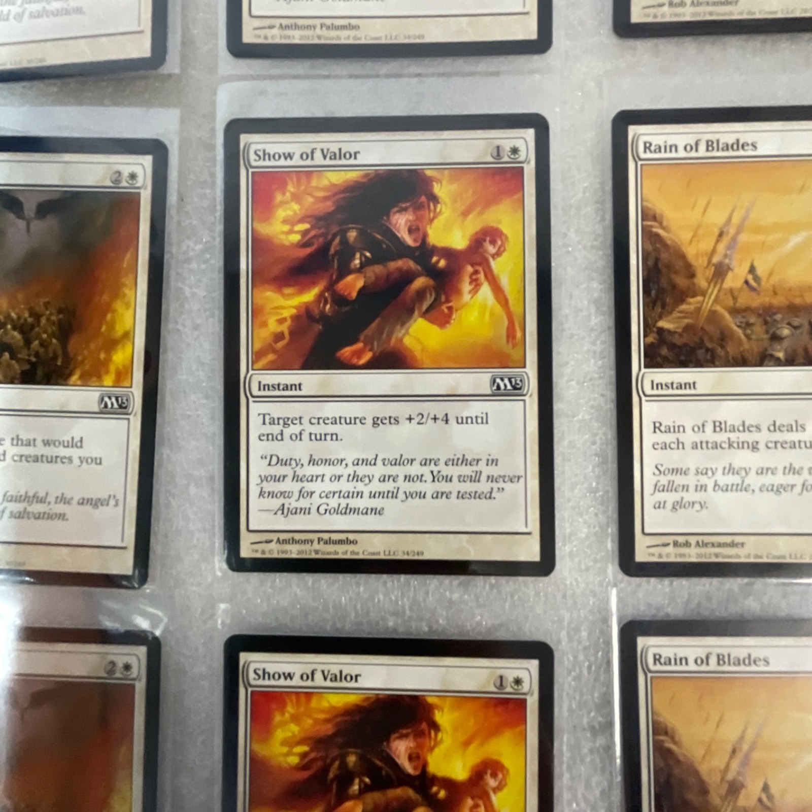 Magic the Gathering Lot of 20 White M13 Show of Valor Safe Passage - Image 16