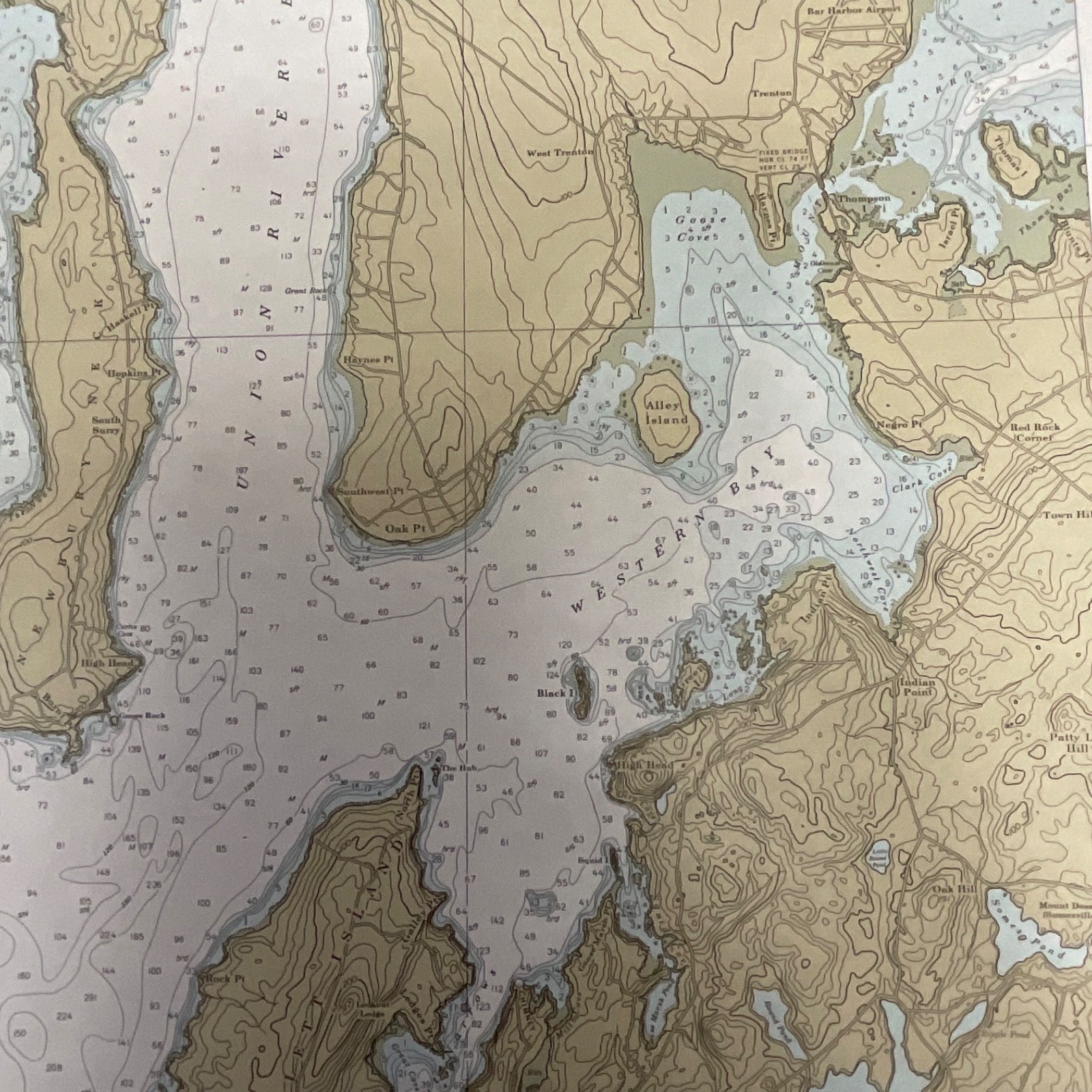 1985 NOAA Blue Hill Bay Maine Nautical Chart 44in x 33in Map 13316 - Image 18
