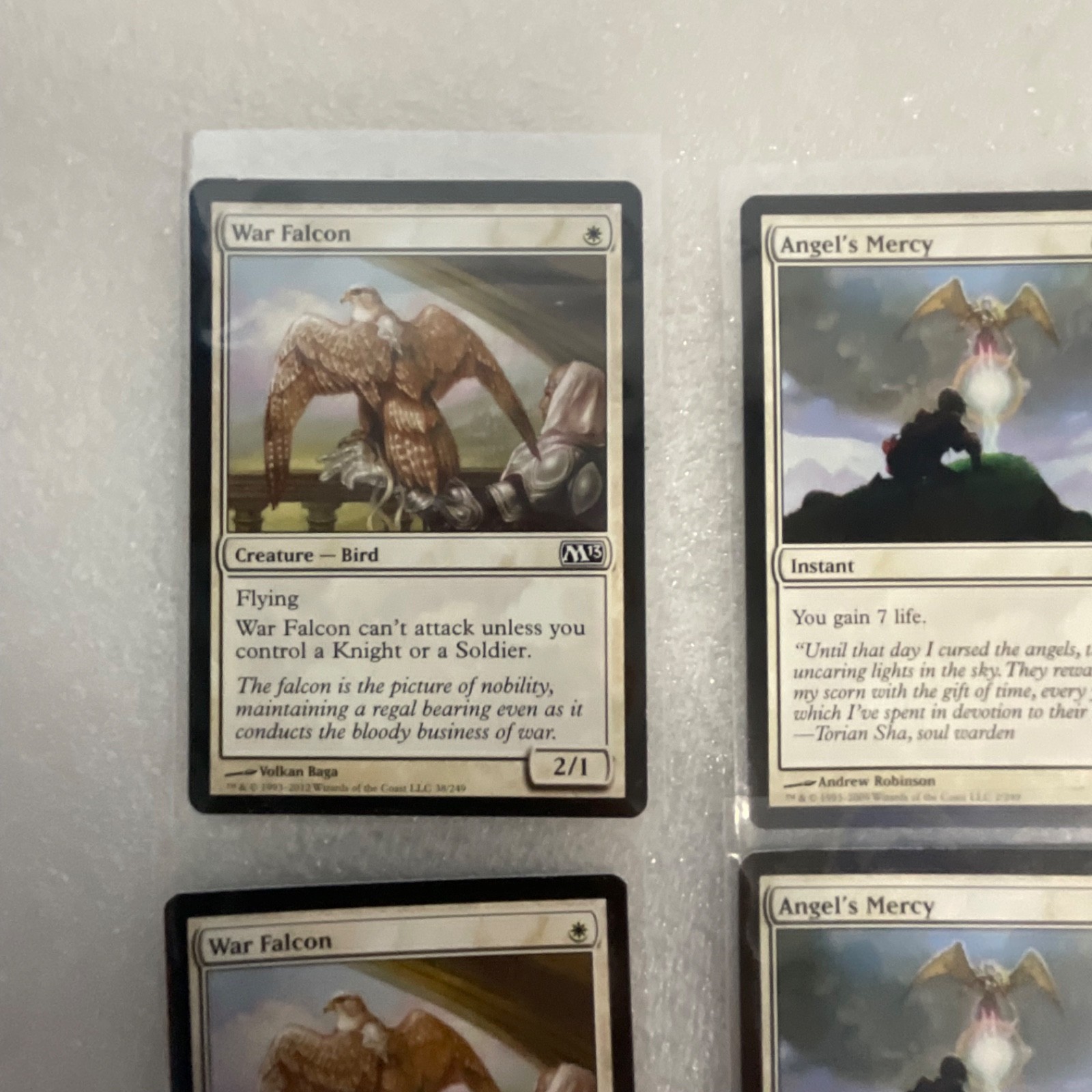 Magic the Gathering Lot of 20 White M13 War Falcon Divine Verdict - Image 2