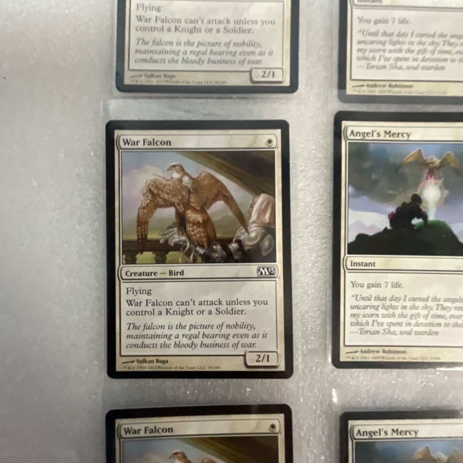 Magic the Gathering Lot of 20 White M13 War Falcon Divine Verdict - Image 3