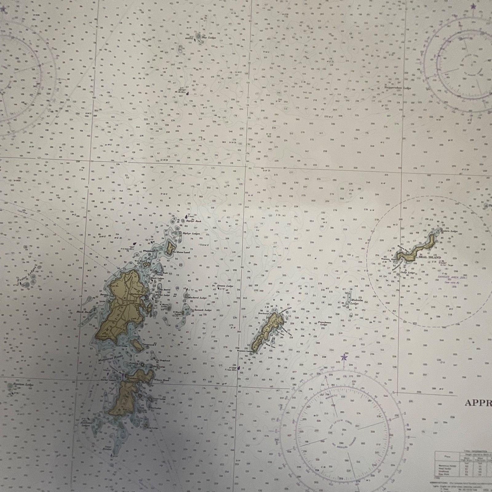 1983 NOAA Chart 13303 Maine Approaches to Penobscot Bay 36in x 48in - Image 6