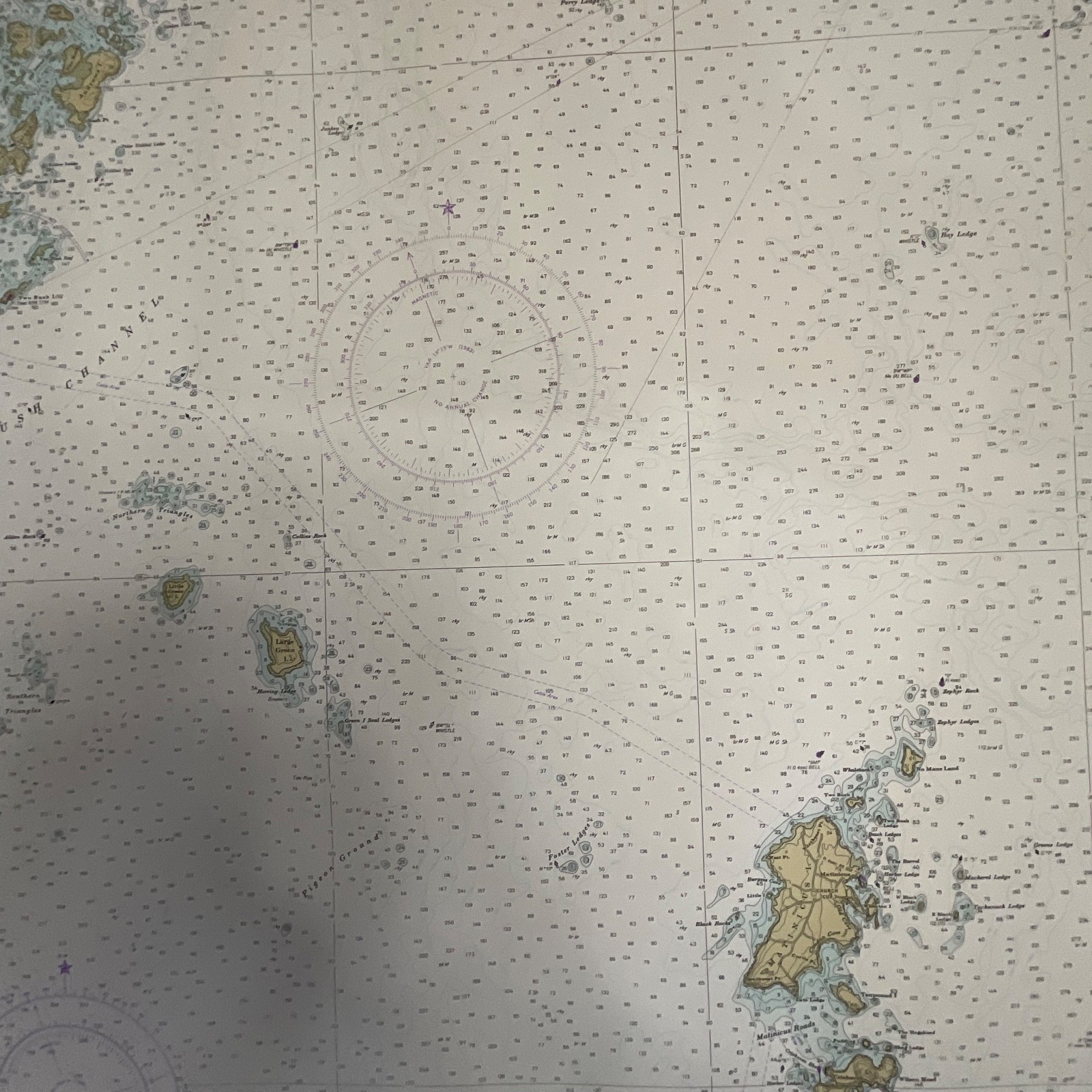 1983 NOAA Chart 13303 Maine Approaches to Penobscot Bay 36in x 48in - Image 9