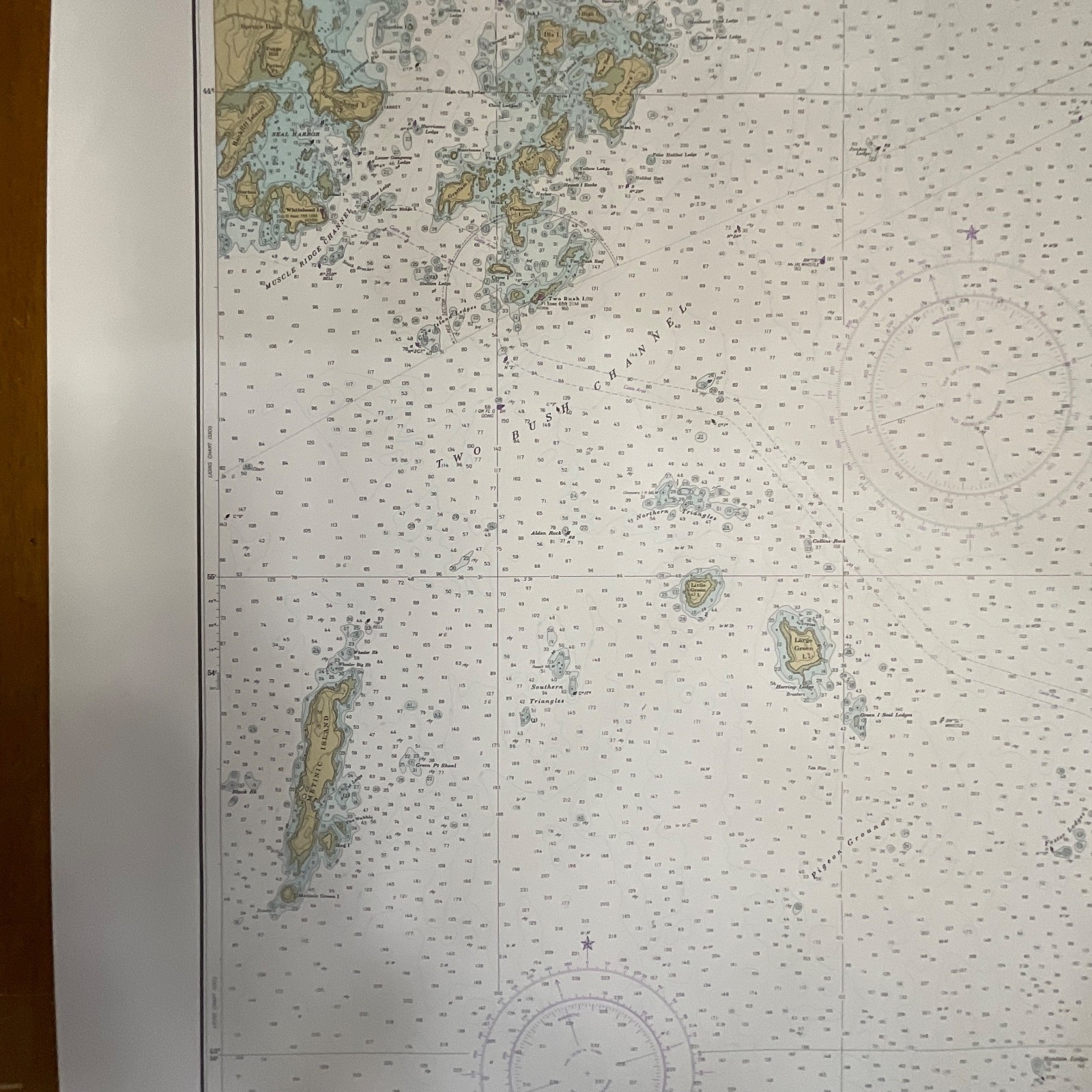 1983 NOAA Chart 13303 Maine Approaches to Penobscot Bay 36in x 48in - Image 12