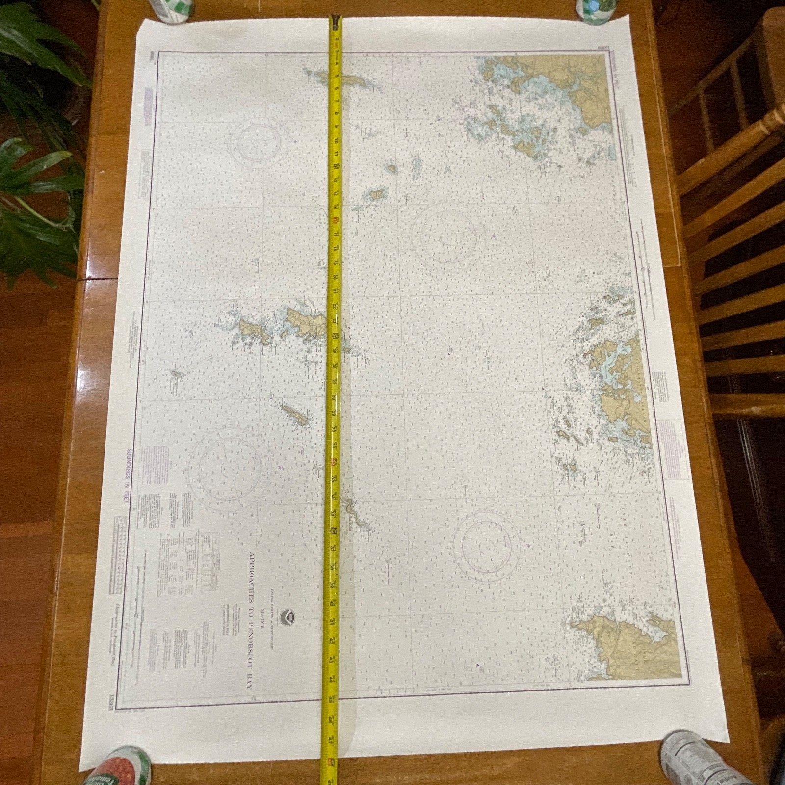 1983 NOAA Chart 13303 Maine Approaches to Penobscot Bay 36in x 48in - Image 17