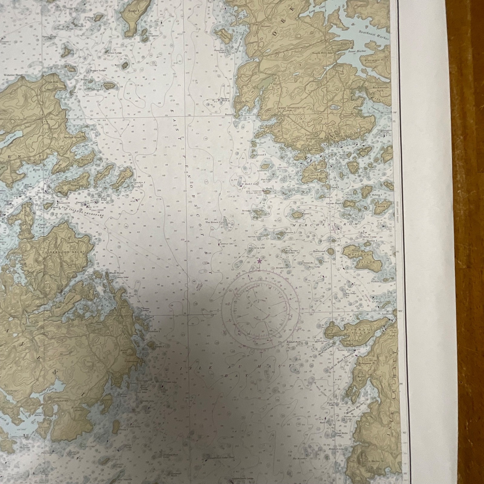 Vintage 1984 NOAA Penobscot Bay Nautical Chart 36in x 48in Maine Map - Image 7