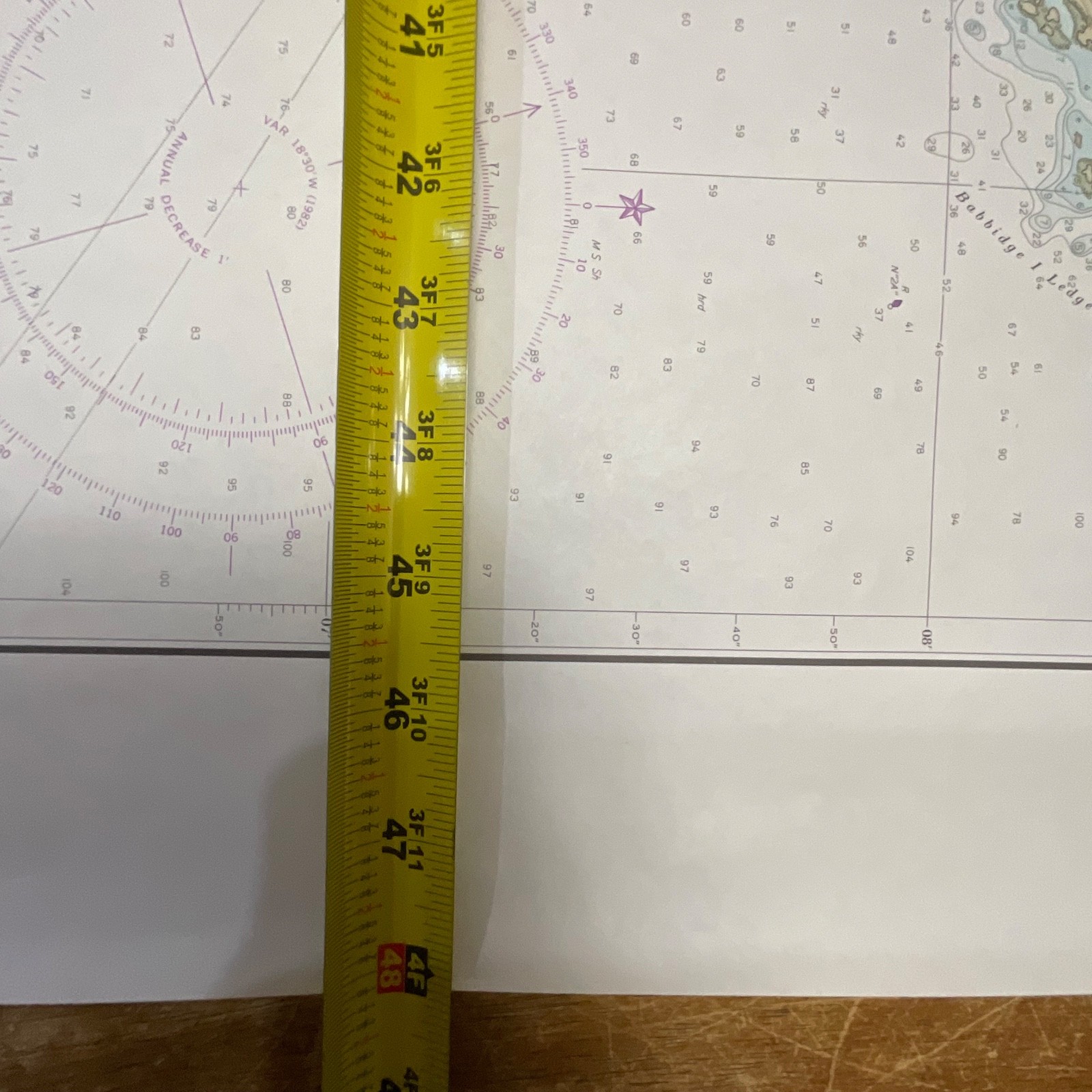 1982 Maine Fox Islands Thorofare NOAA Chart 35in x 48in Nautical Map - Image 19