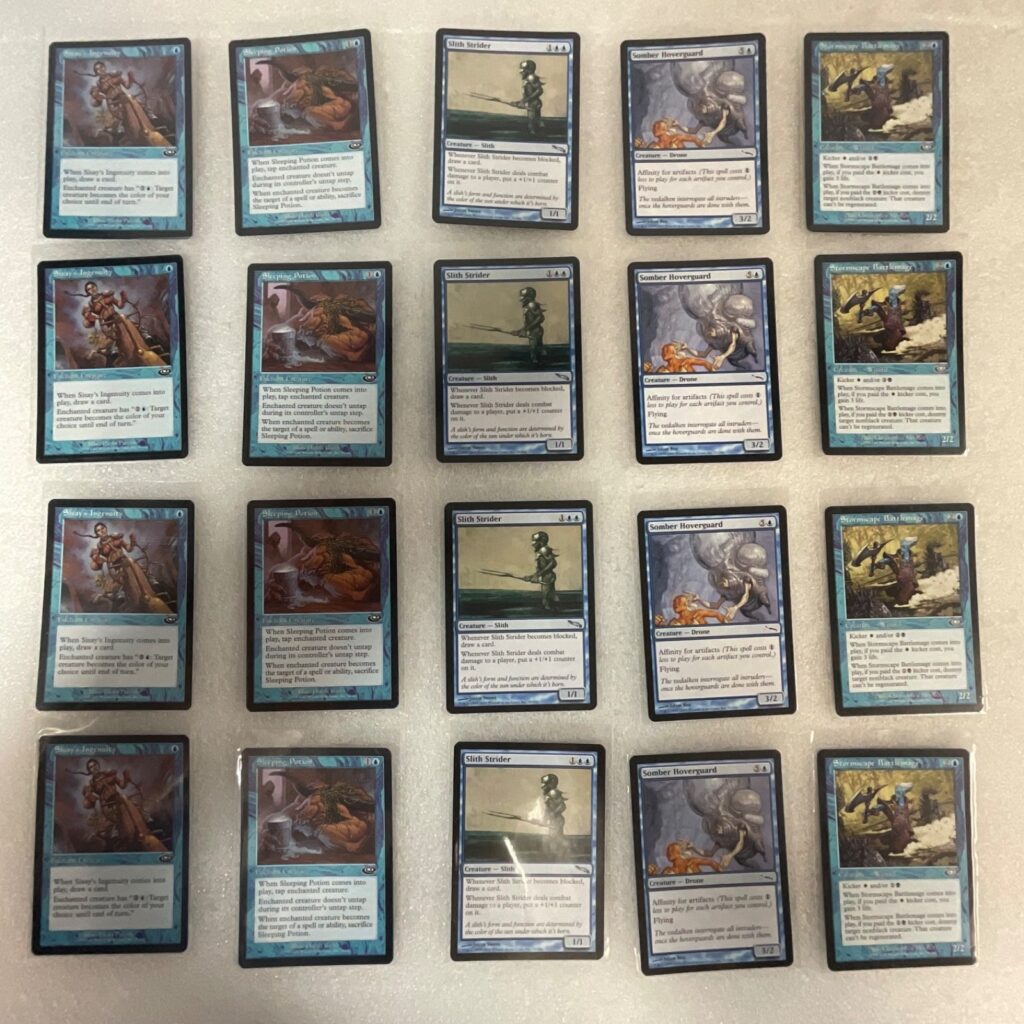 Magic the Gathering Lot of 20 Blue Mirrodin Planeshift Slith Strider - Image 1