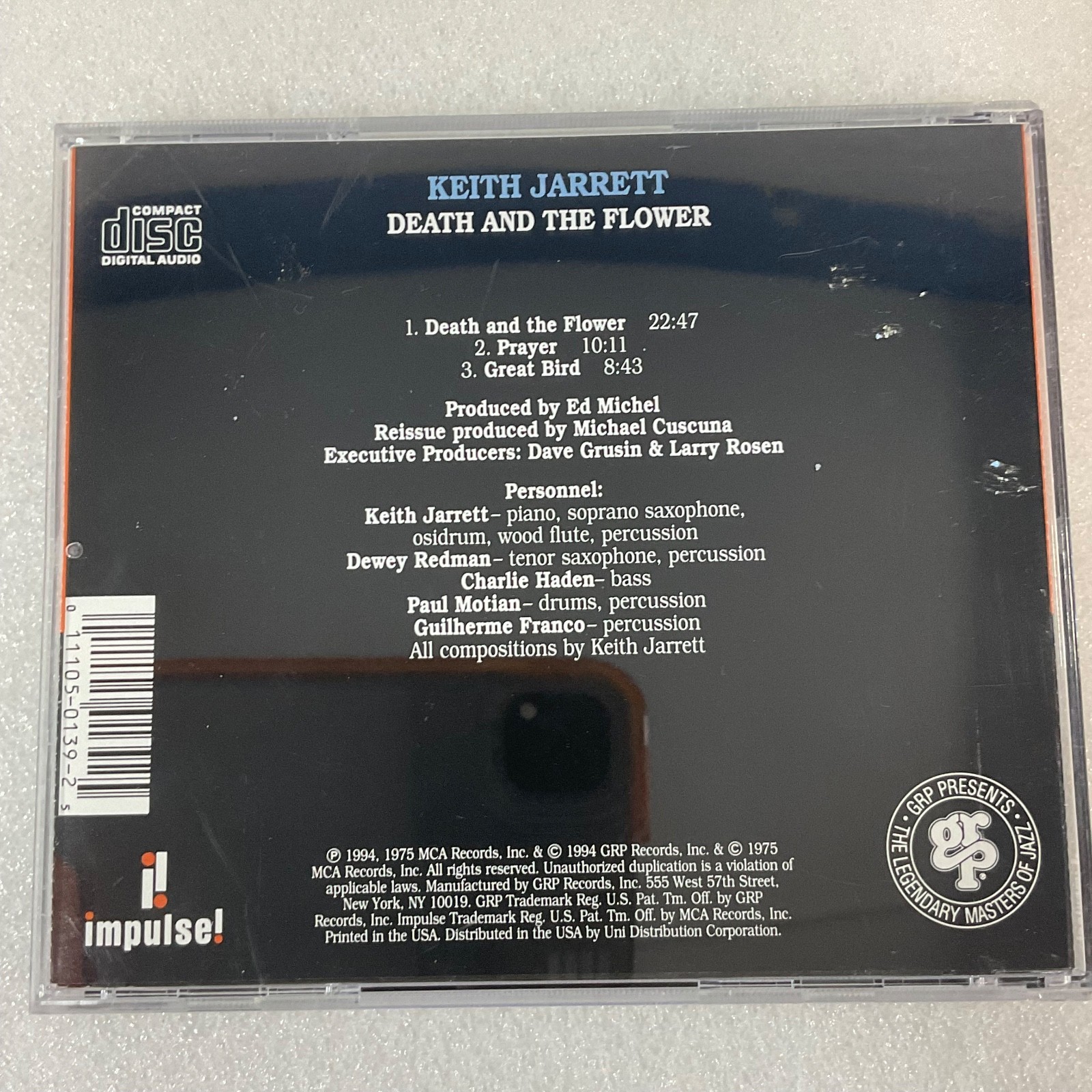 Keith Jarrett Death And The Flower CD Impulse Jazz Album ECM GRP - Image 2