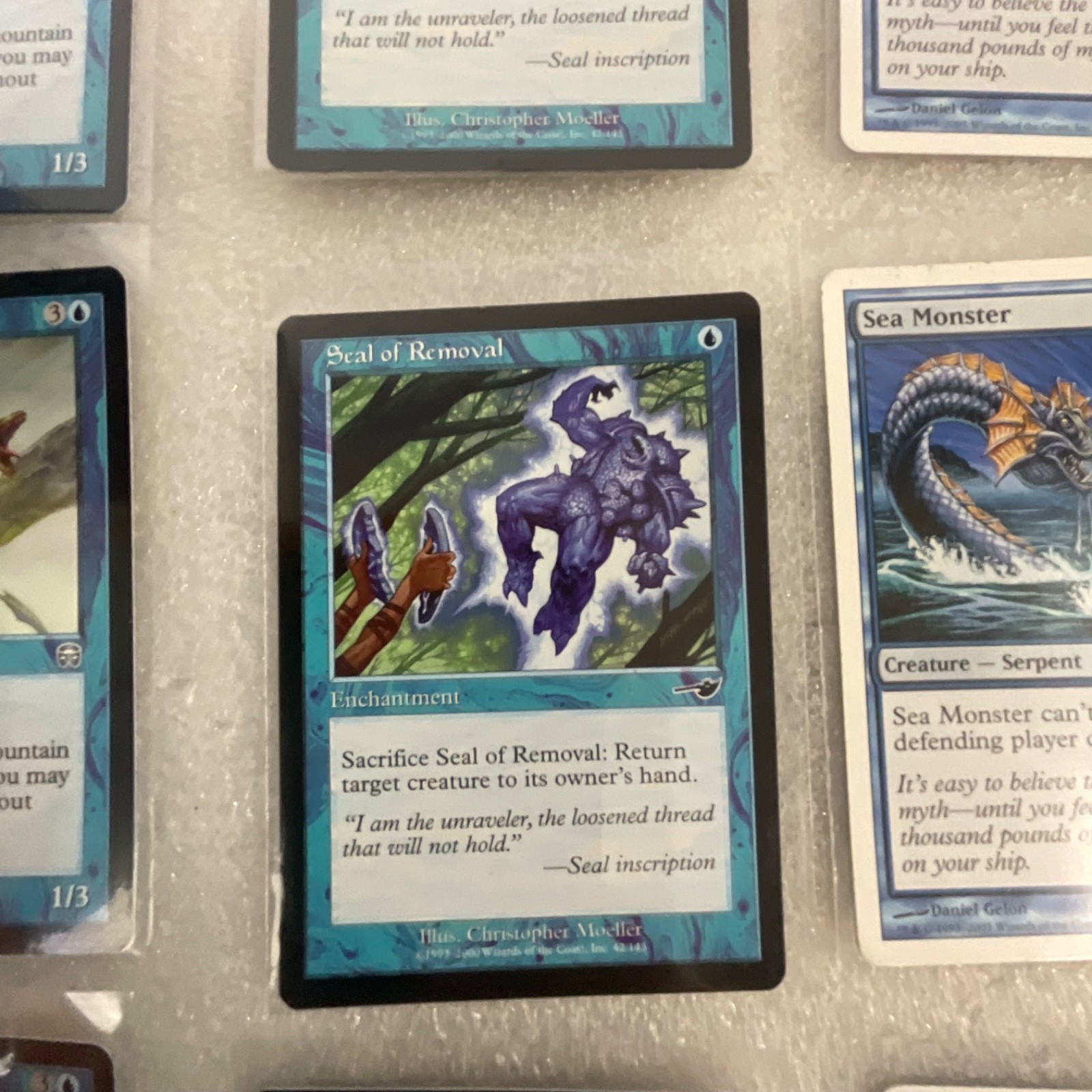 MTG Magic the Gathering Lot of 20 Blue Cards Mixed Sets Sea Monster - Image 11