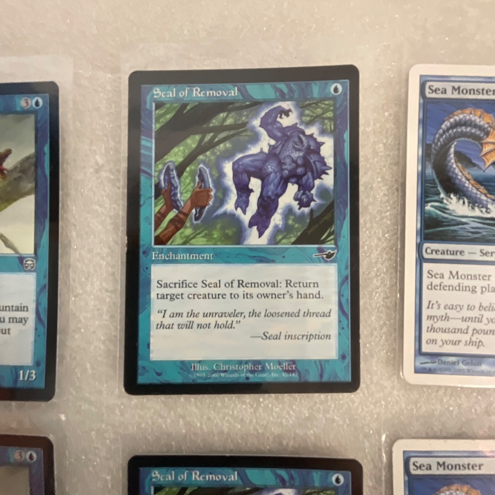 MTG Magic the Gathering Lot of 20 Blue Cards Mixed Sets Sea Monster - Image 10