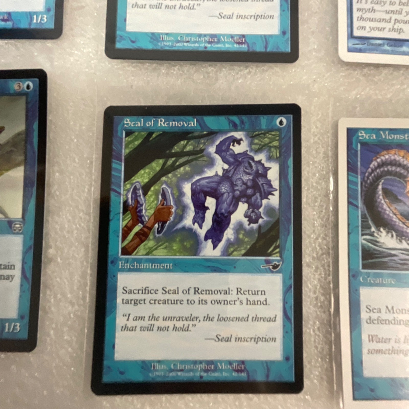 MTG Magic the Gathering Lot of 20 Blue Cards Mixed Sets Sea Monster - Image 13