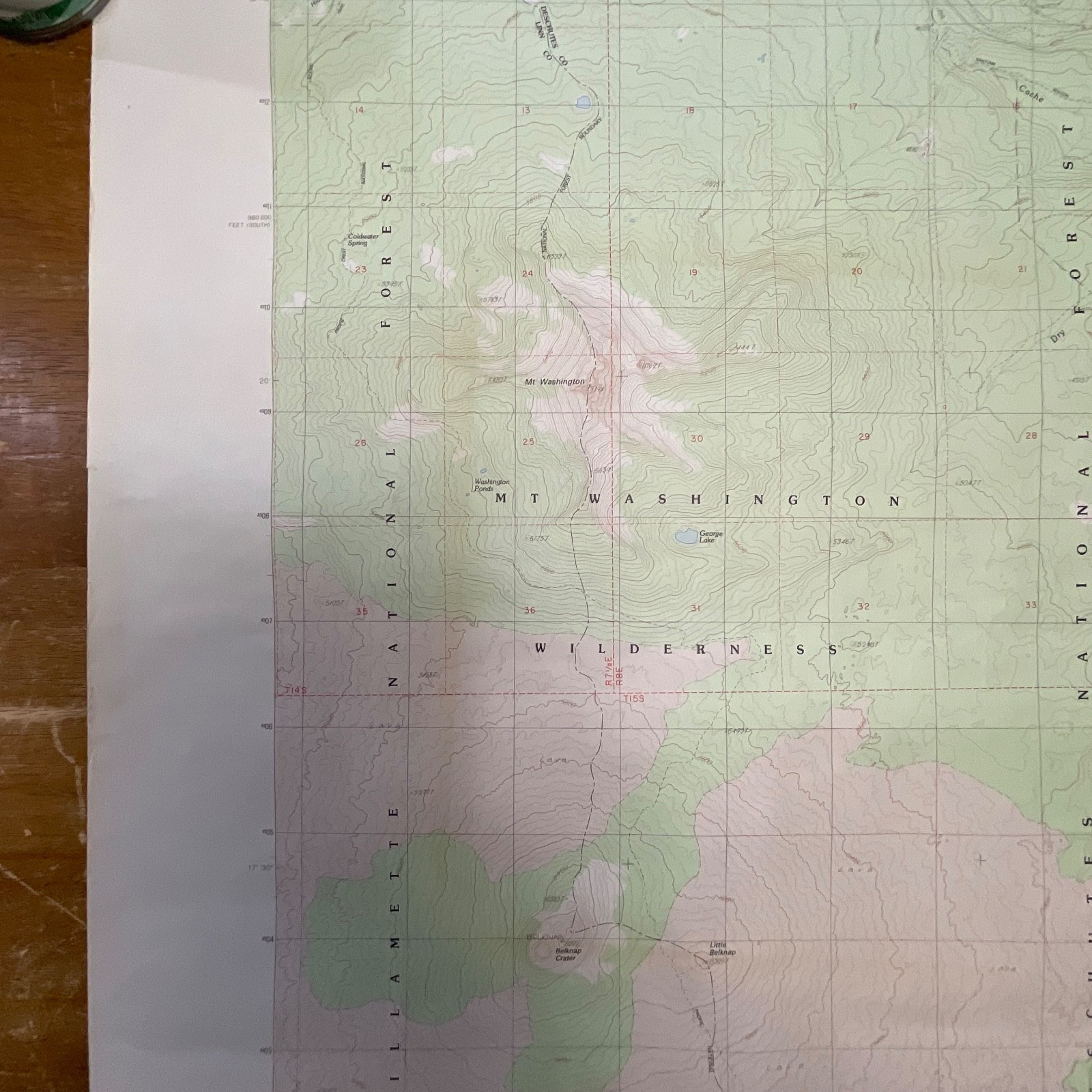 1988 Mt Washington Oregon Topographic Map 27in x 22in USGS Provisional - Image 10