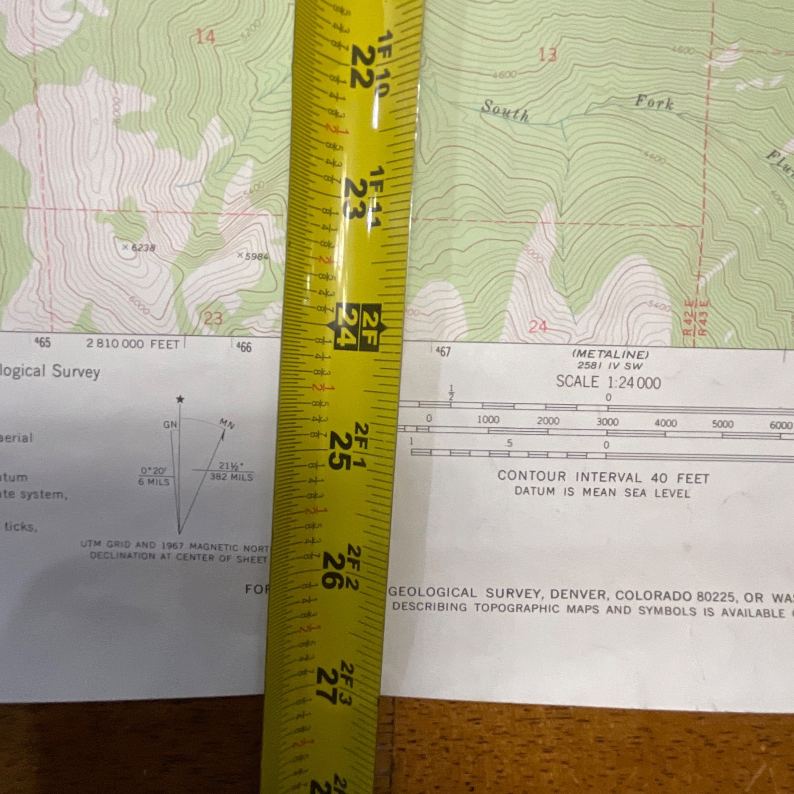1971 Abercrombie Mountain Washington USGS Topographic Map 27in x 22in - Image 16