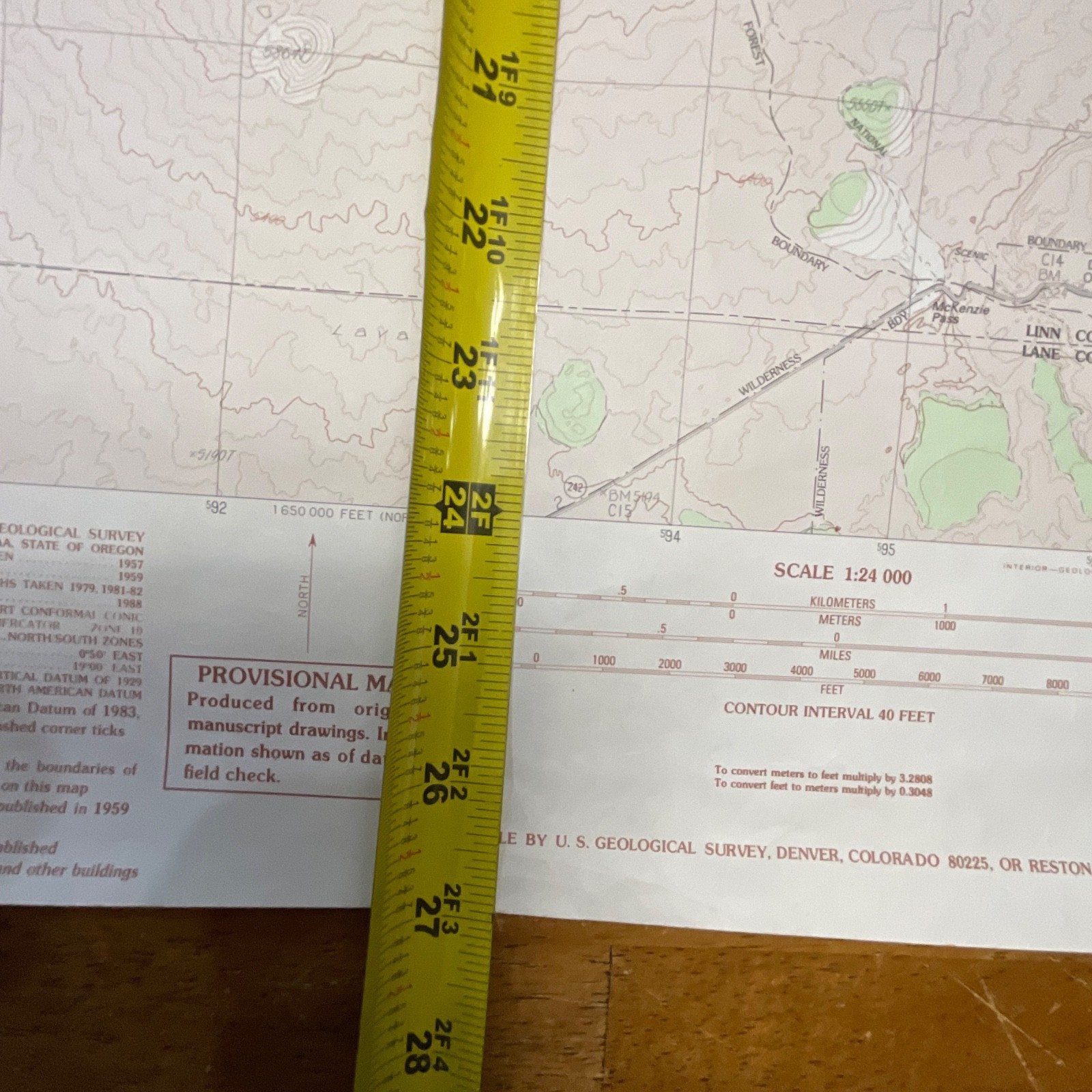 1988 Mt Washington Oregon Topographic Map 27in x 22in USGS Provisional - Image 21
