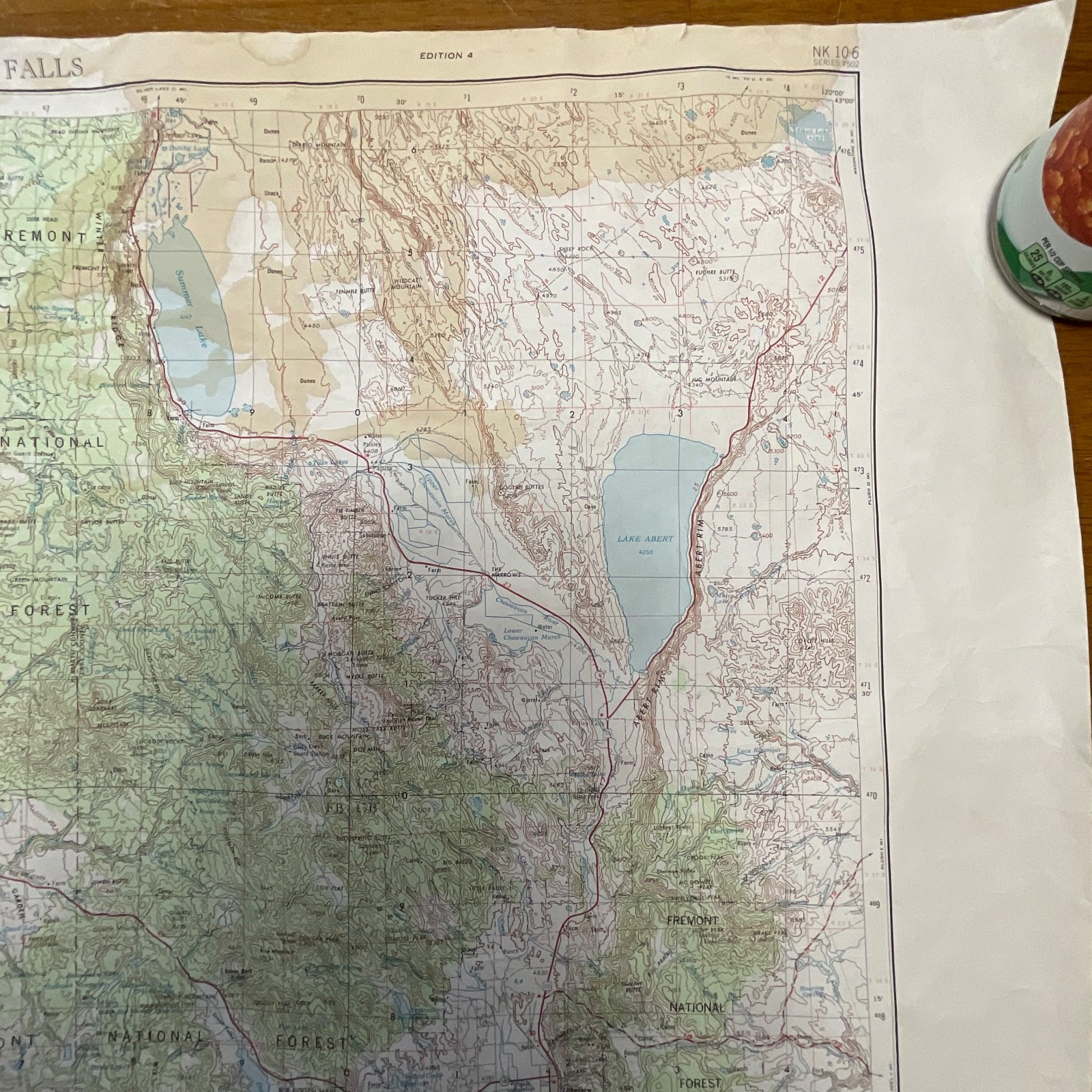 Vintage 1972 Klamath Falls USGS Topographic Map 27in x 22in Oregon California - Image 4