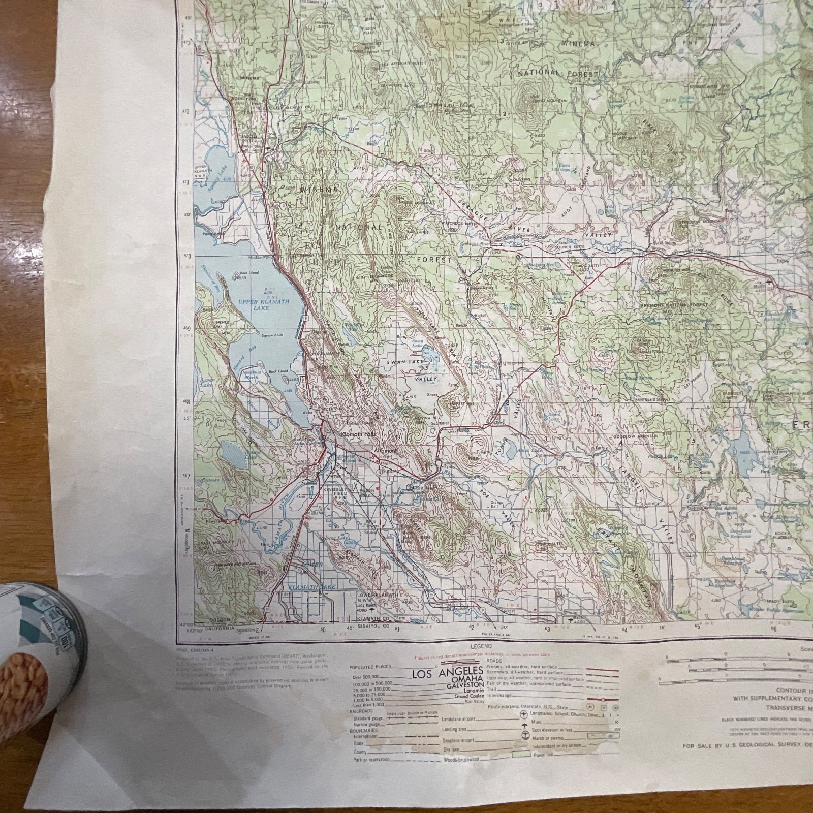 Vintage 1972 Klamath Falls USGS Topographic Map 27in x 22in Oregon California - Image 10