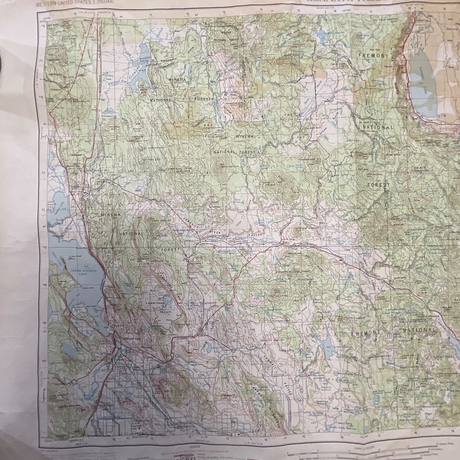 Vintage 1972 Klamath Falls USGS Topographic Map 27in x 22in Oregon California - Image 11