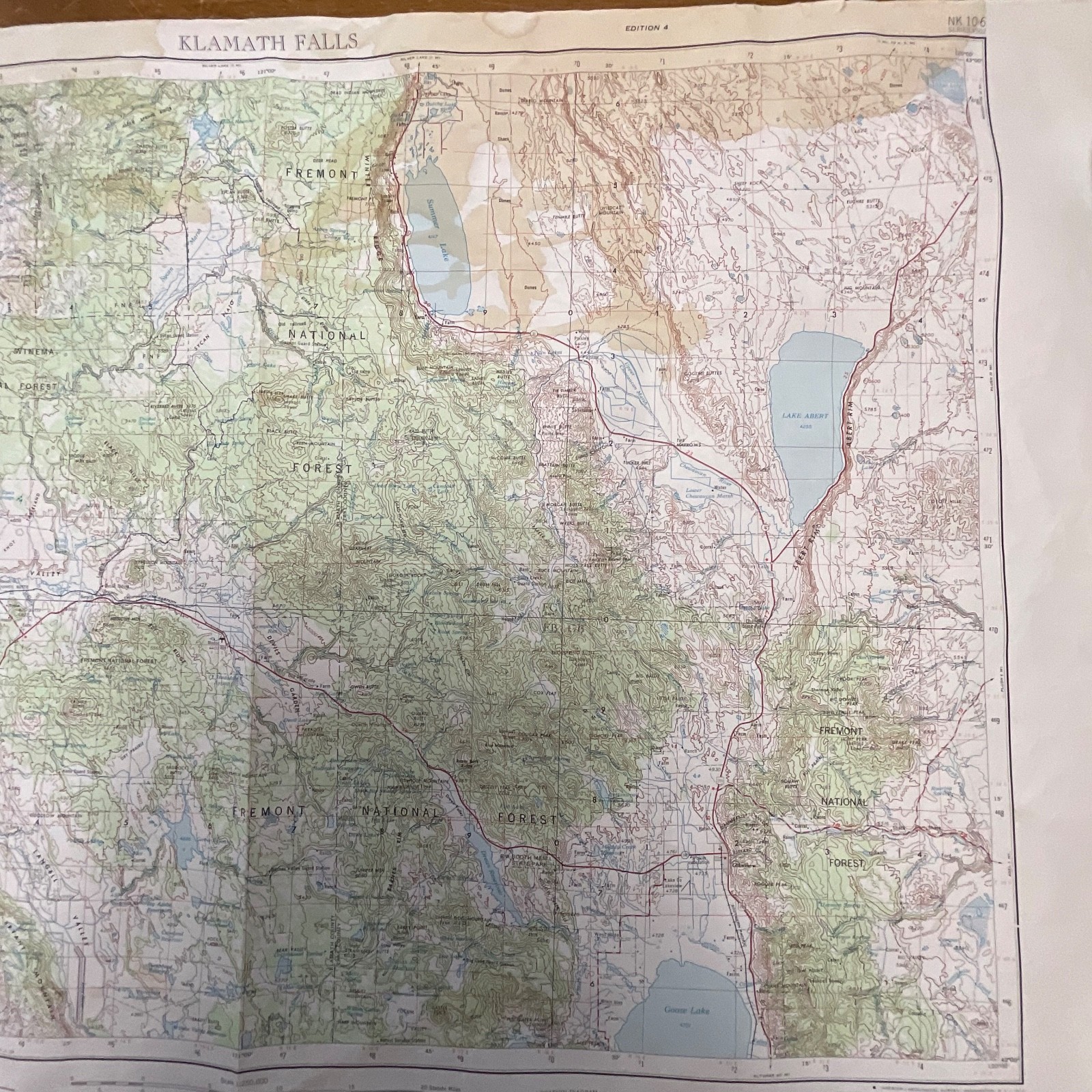 Vintage 1972 Klamath Falls USGS Topographic Map 27in x 22in Oregon California - Image 13