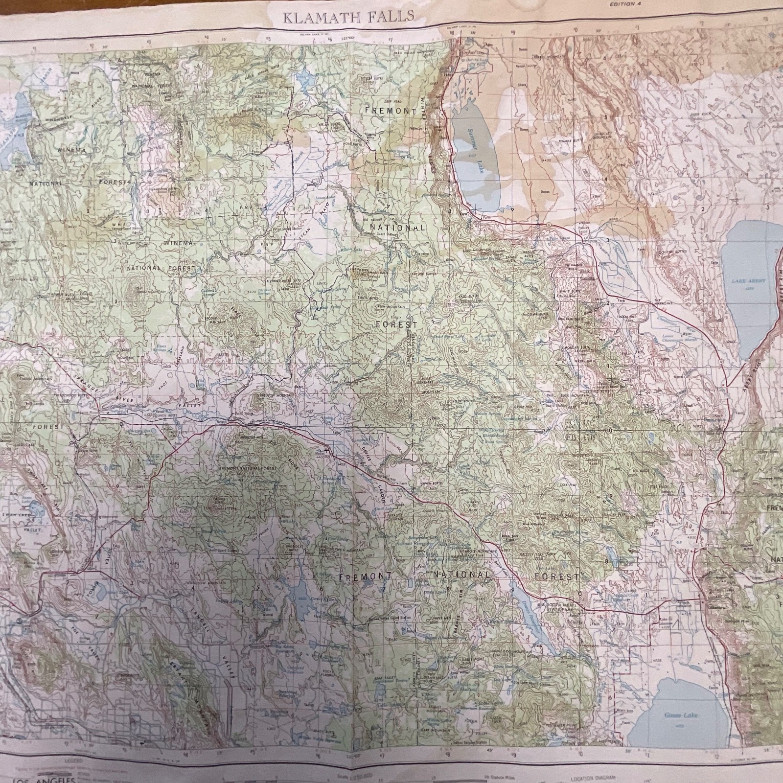 Vintage 1972 Klamath Falls USGS Topographic Map 27in x 22in Oregon California - Image 12